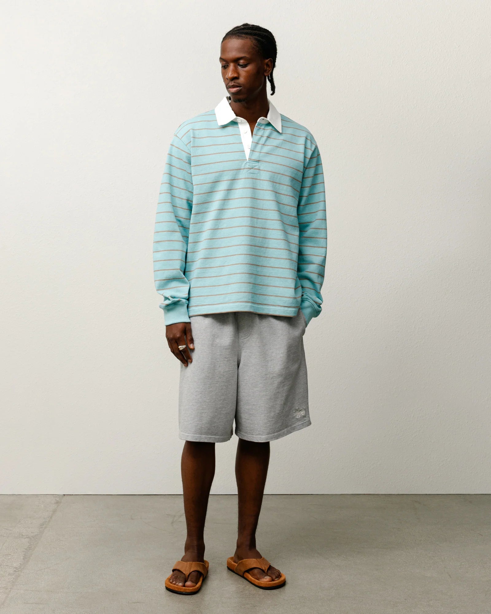 PIN STRIPED RUGBY BLUE