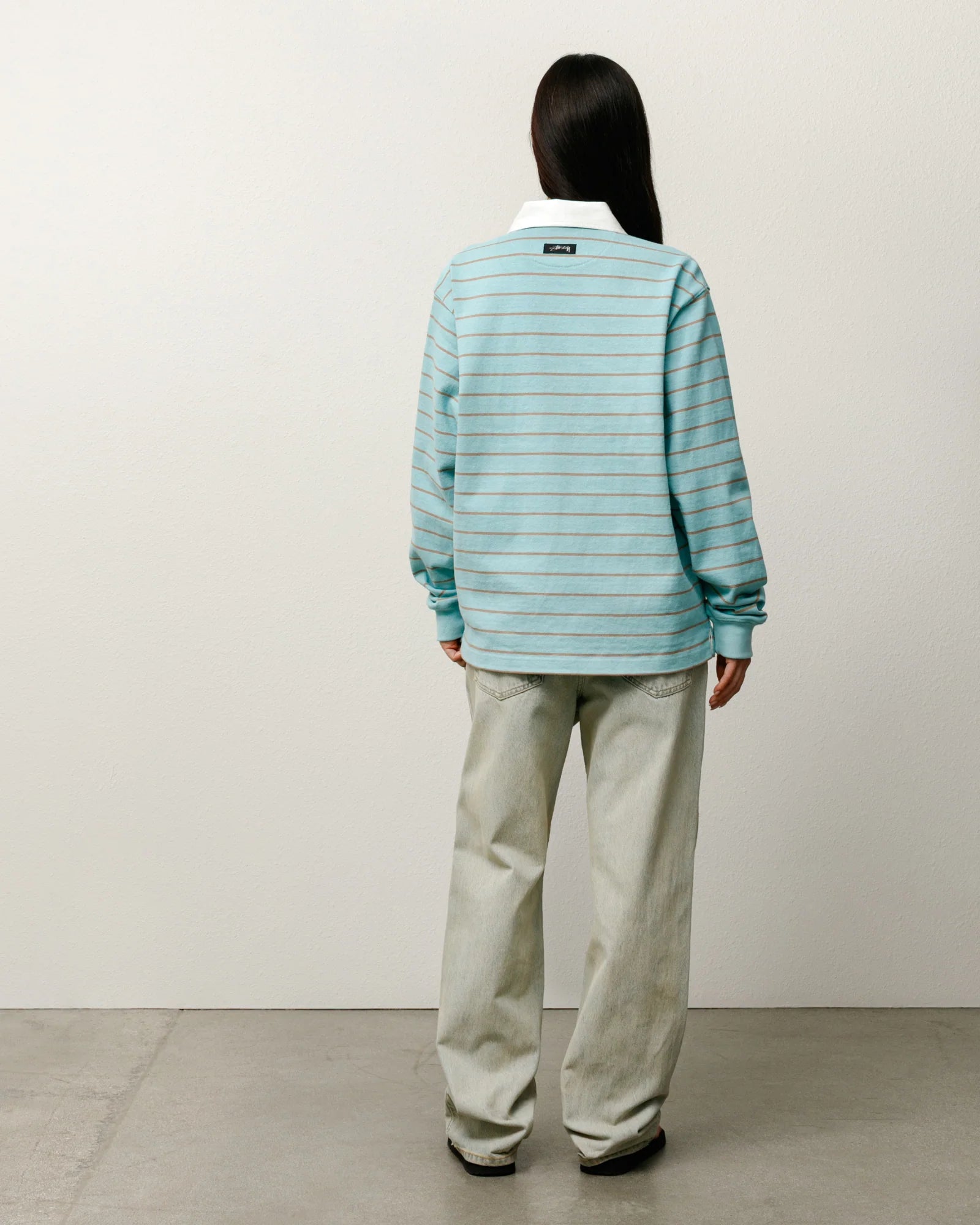 PIN STRIPED RUGBY BLUE