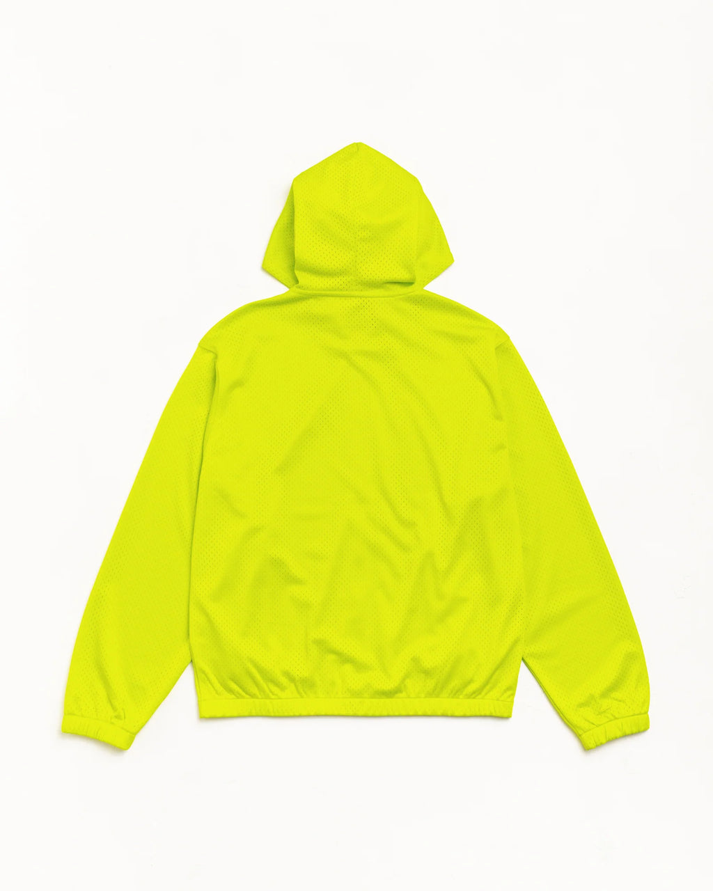 ATHLETIC MESH ZIP HOOD SAFETY GREEN
