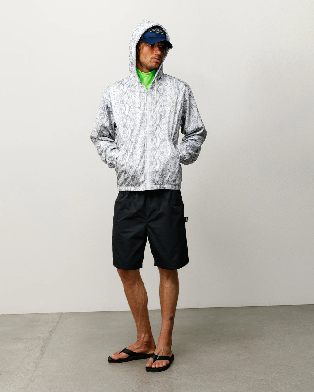 ATHLETIC MESH ZIP HOOD SNAKE