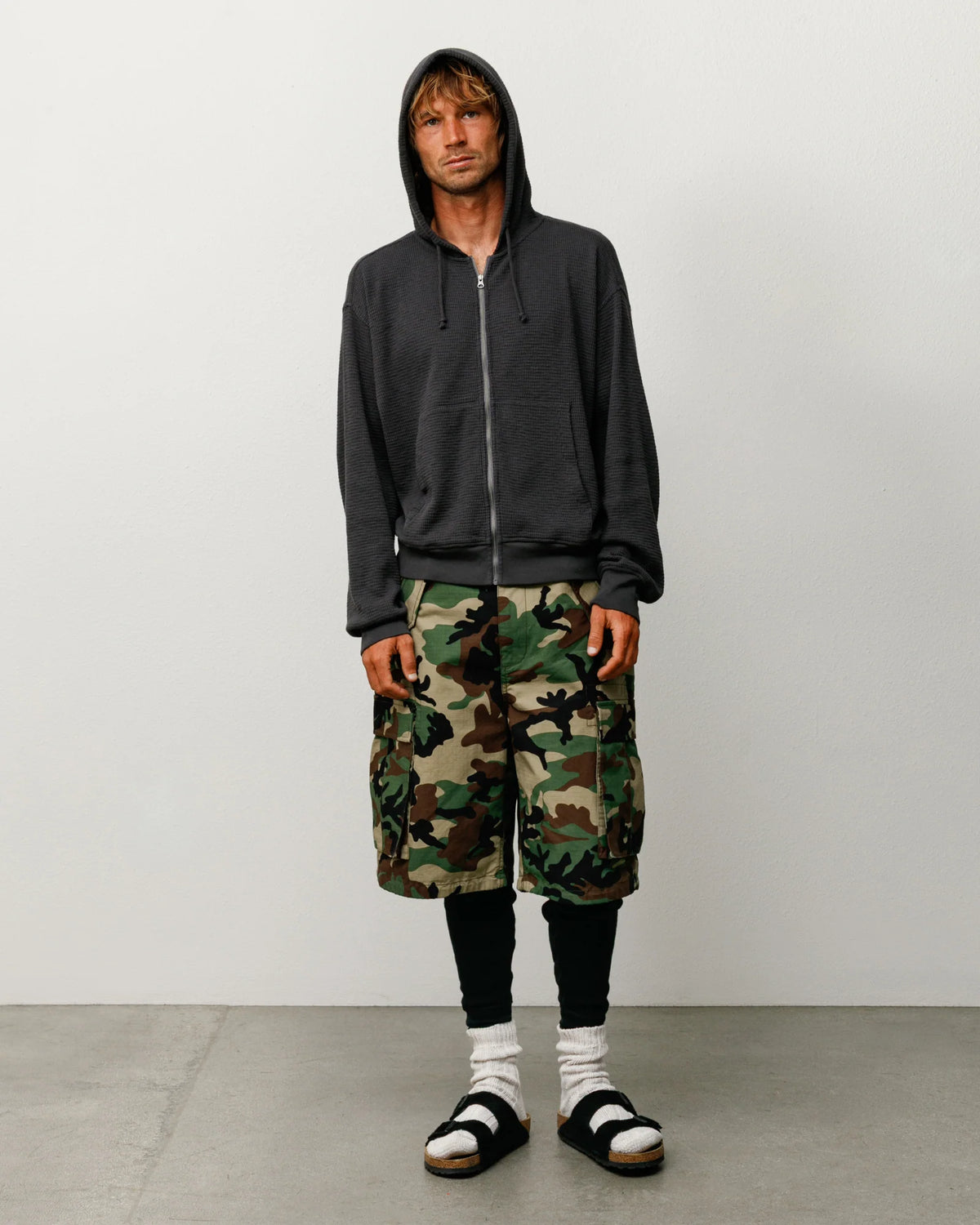 LIGHT WEIGHT THERMAL HOOD FADED BLACK