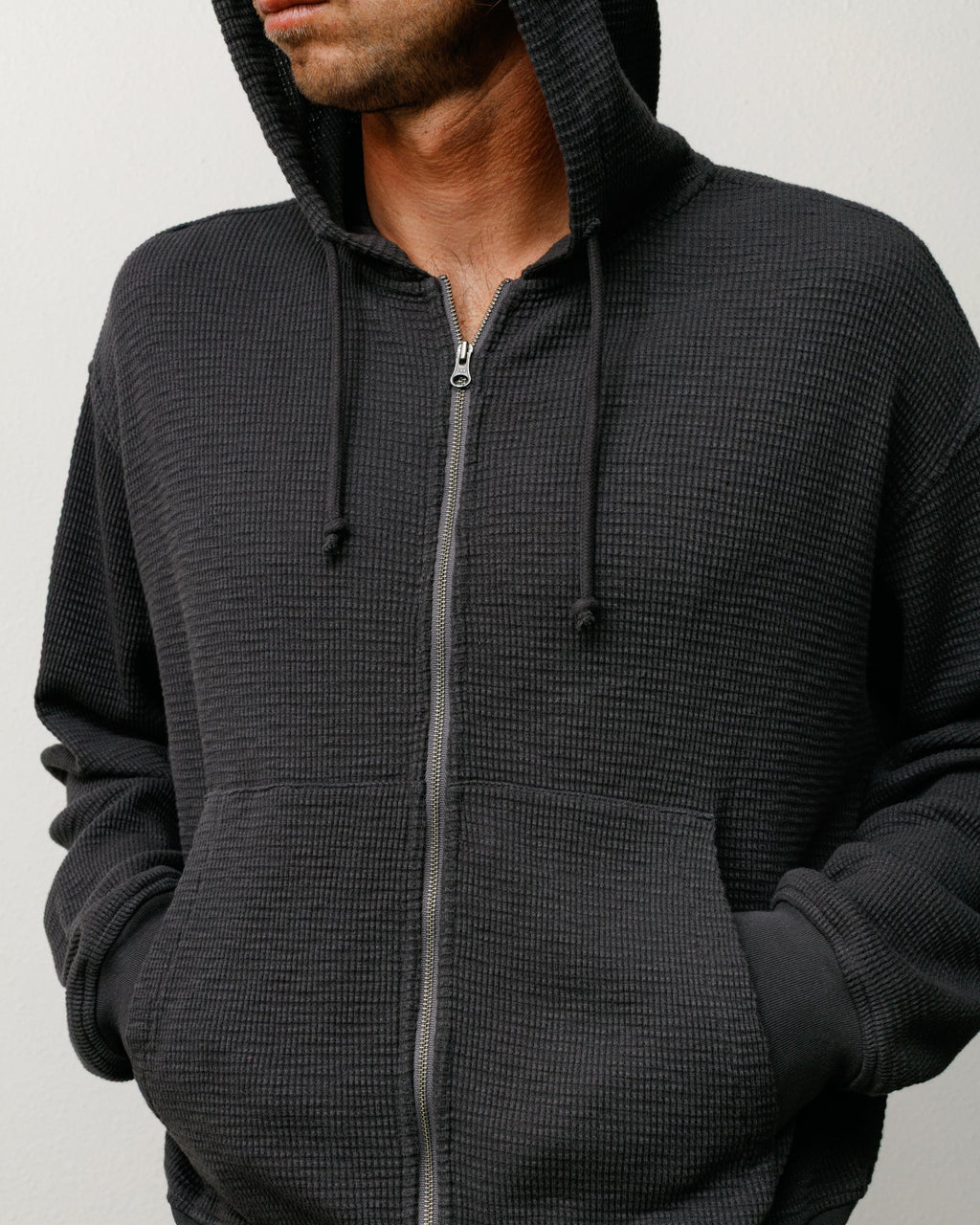 LIGHT WEIGHT THERMAL HOOD FADED BLACK