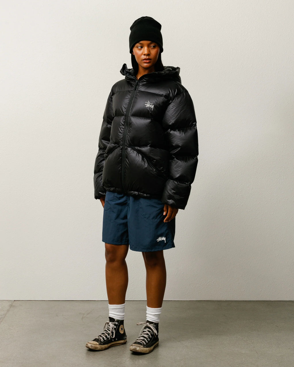MICRO RIPSTOP DOWN PARKA JET BLACK