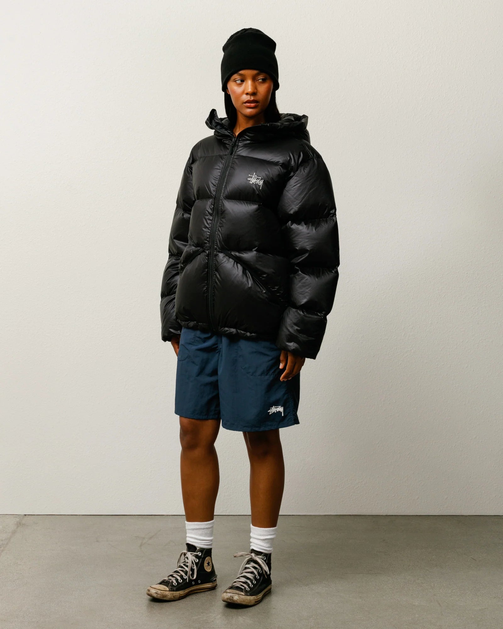 MICRO RIPSTOP DOWN PARKA JET BLACK