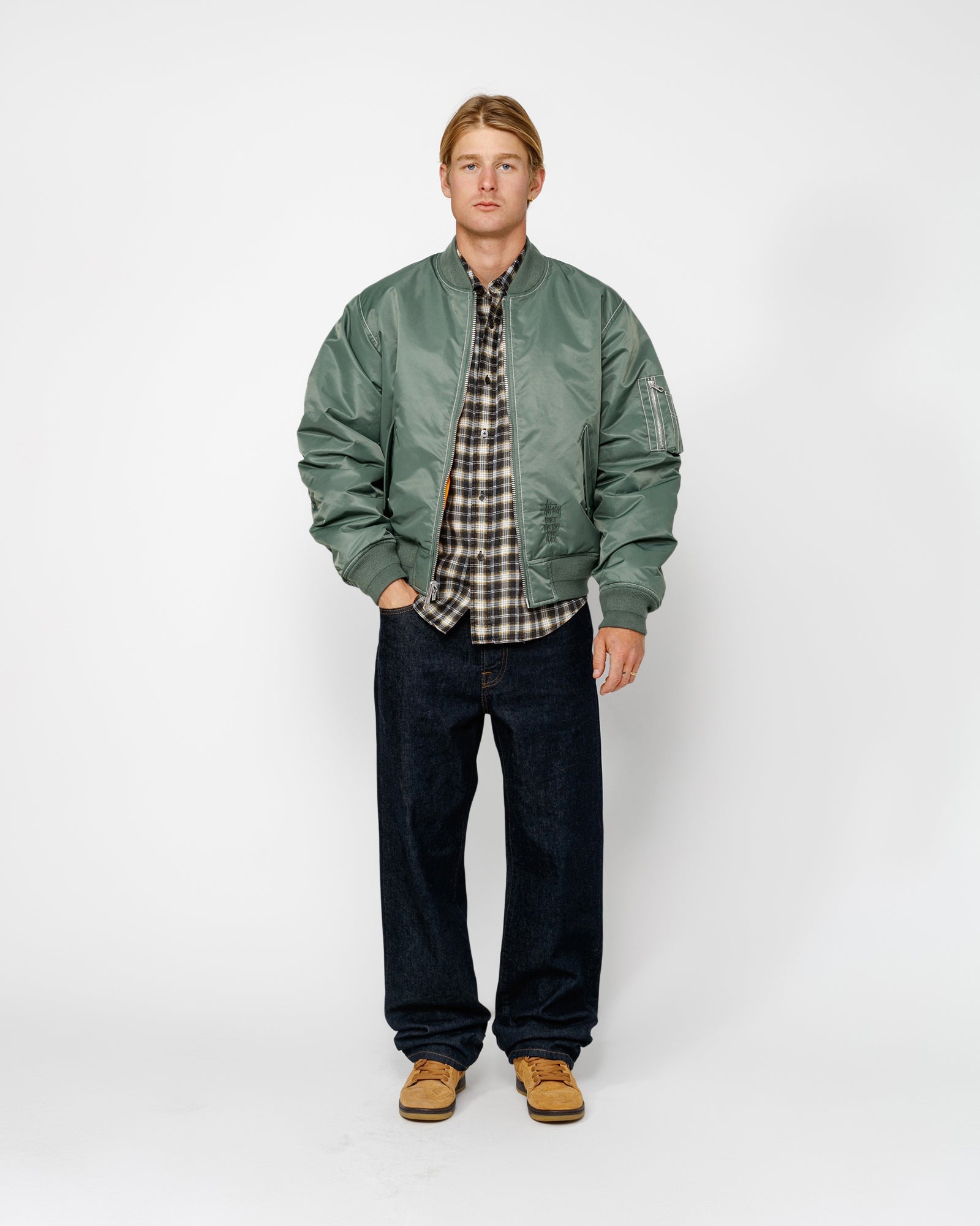 BUILT BOMBER JACKET GREEN