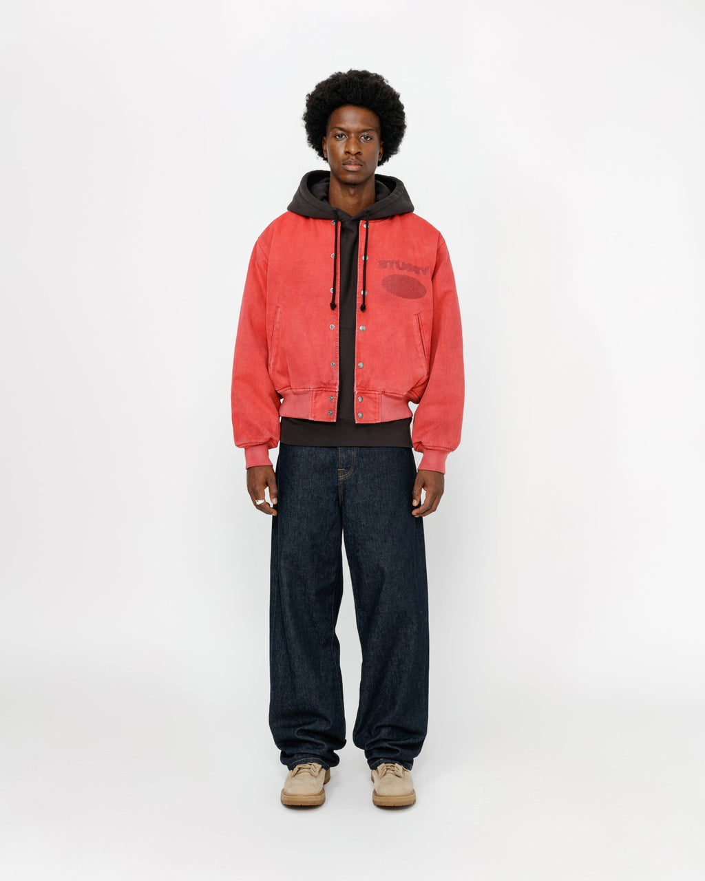 GHOST LOGO CANVAS VARSITY RED