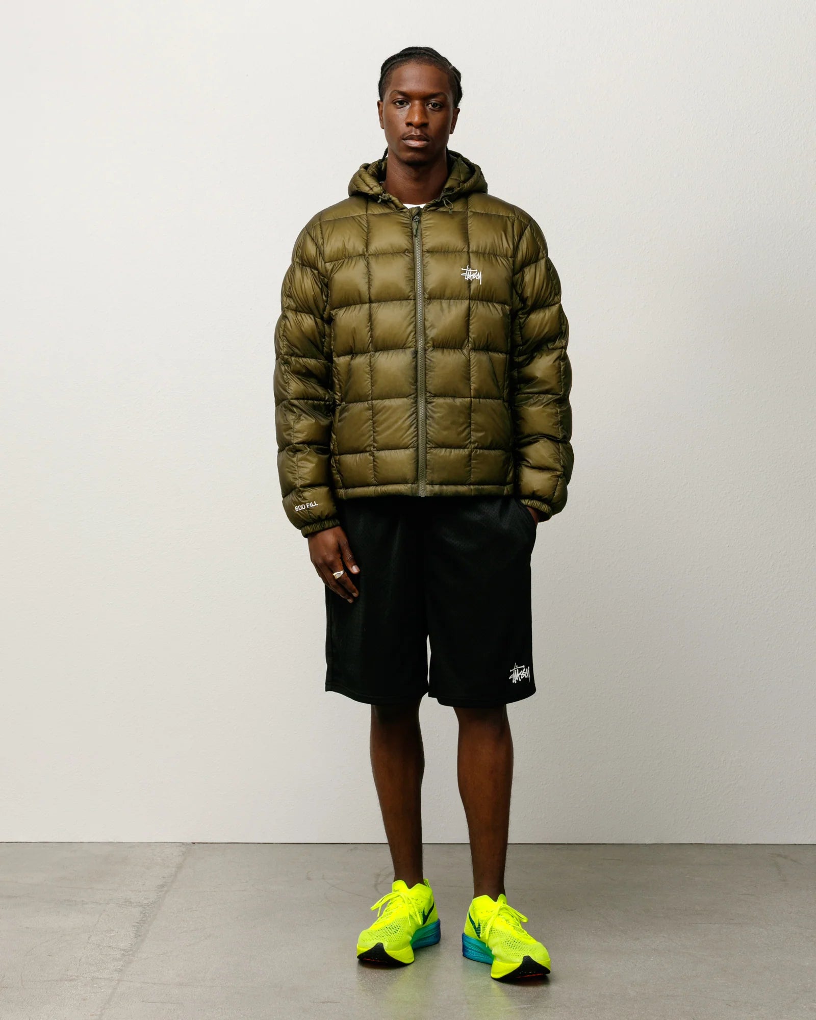 MIDWEIGHT HOODED PUFFER OLIVE