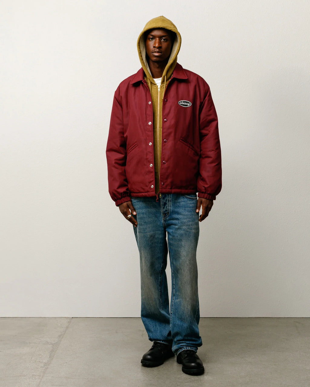 COACHES JACKET BURGUNDY