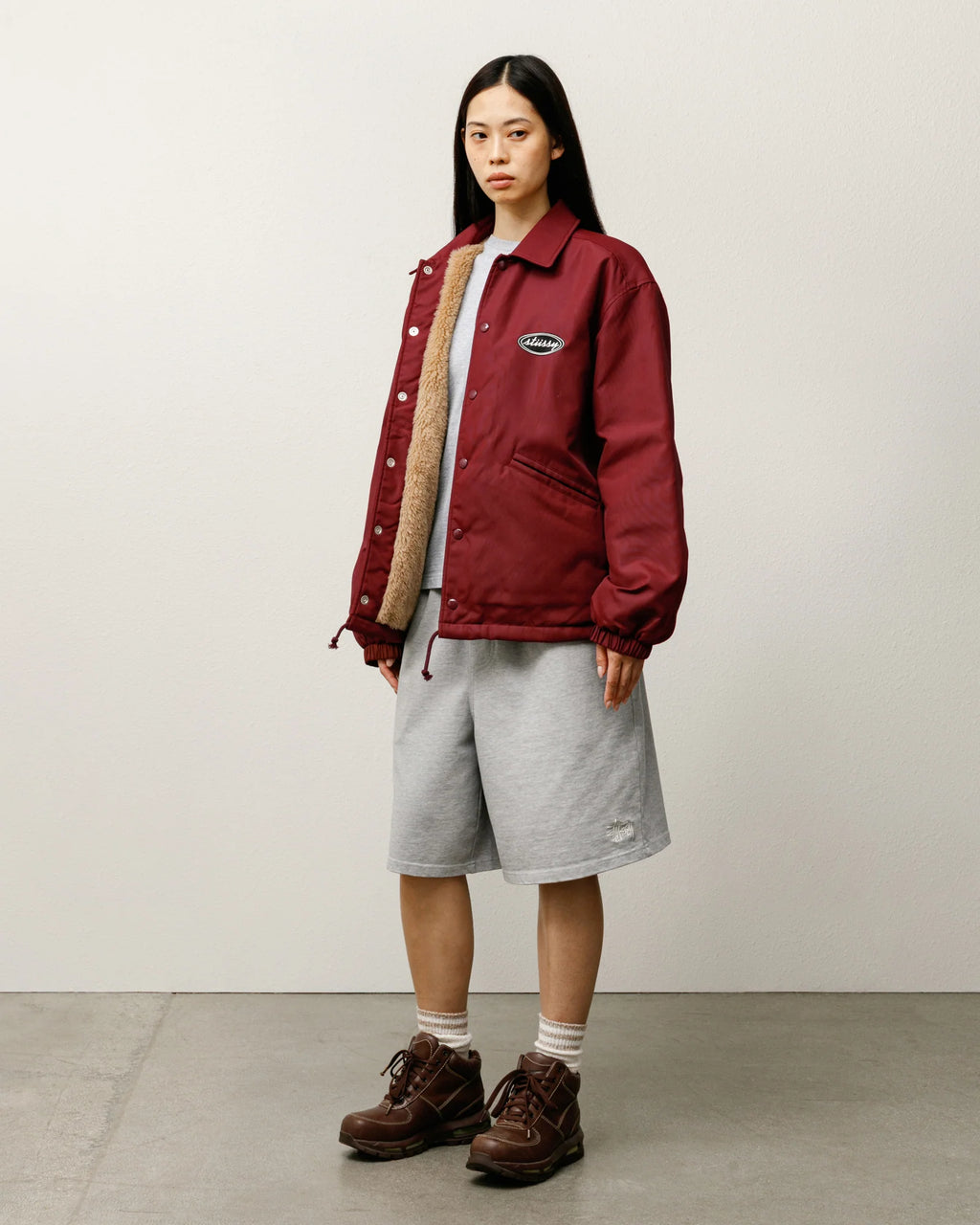 COACHES JACKET BURGUNDY