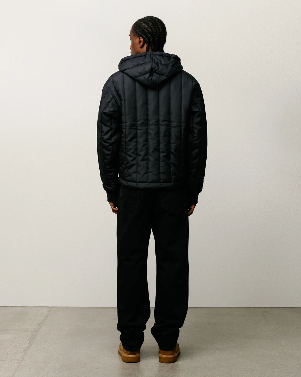 WORK JACKET QUILTED NYLON BLACK