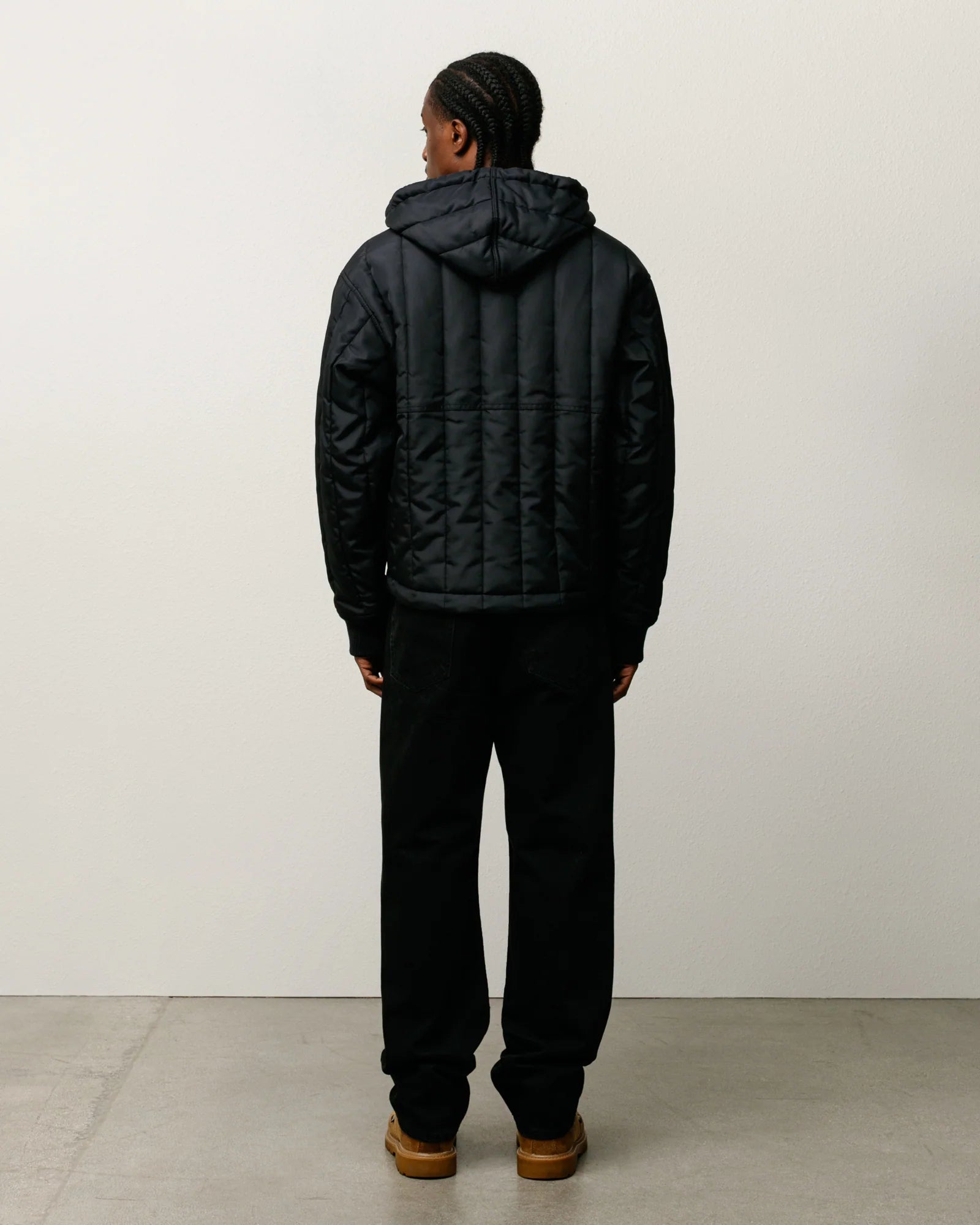 WORK JACKET QUILTED NYLON BLACK