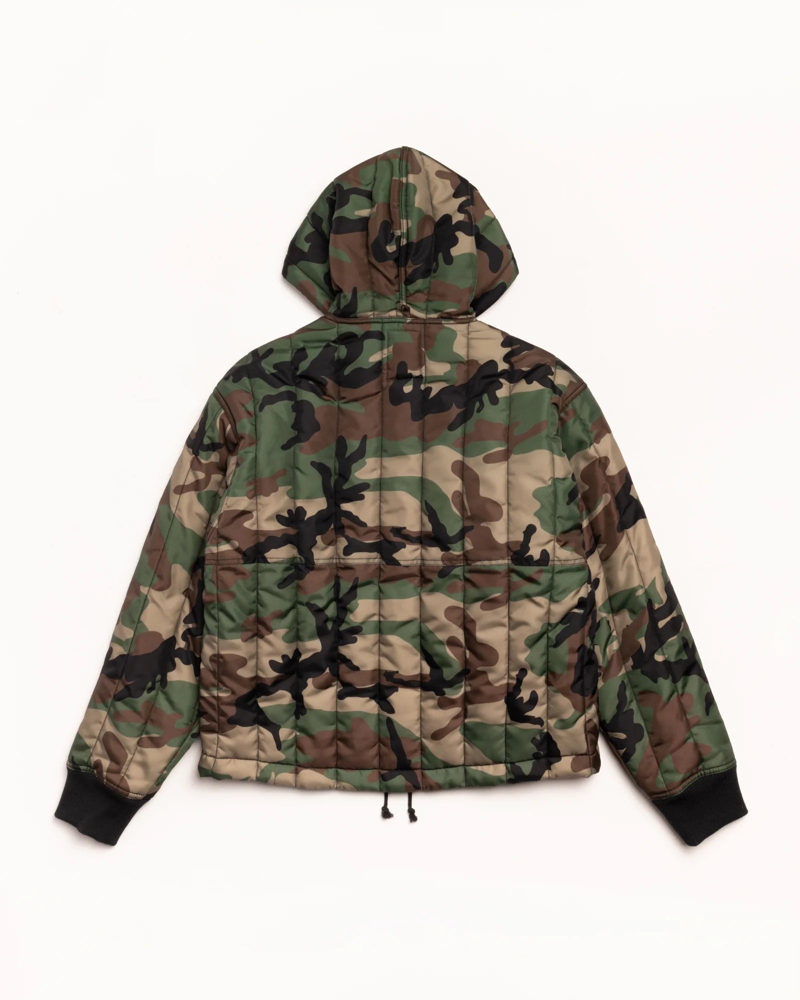 WORK JACKET QUILTED NYLON WOODLAND CAMO