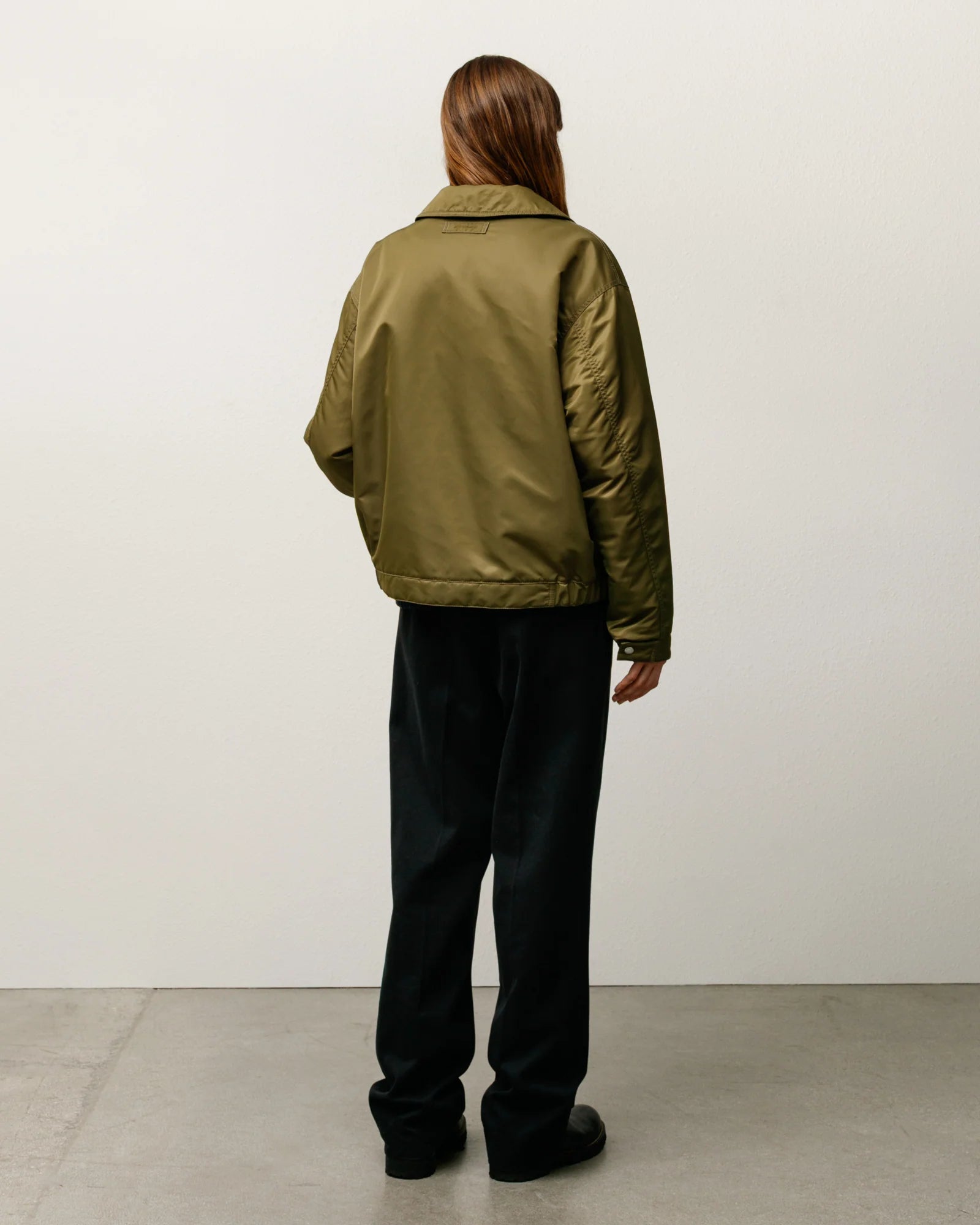 PILE LINED ZIP JACKET OLIVE