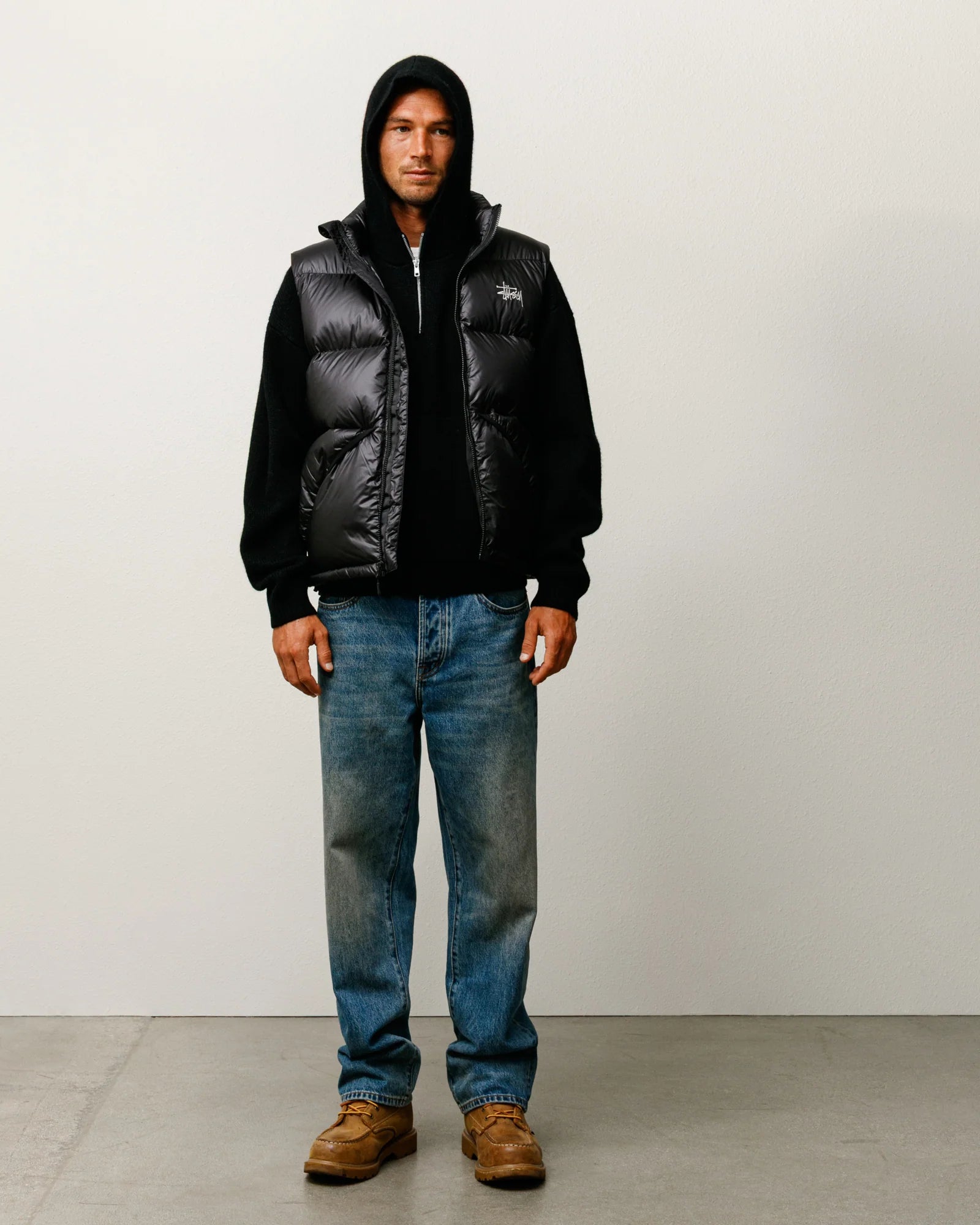 MICRO RIPSTOP DOWN VEST BLACK