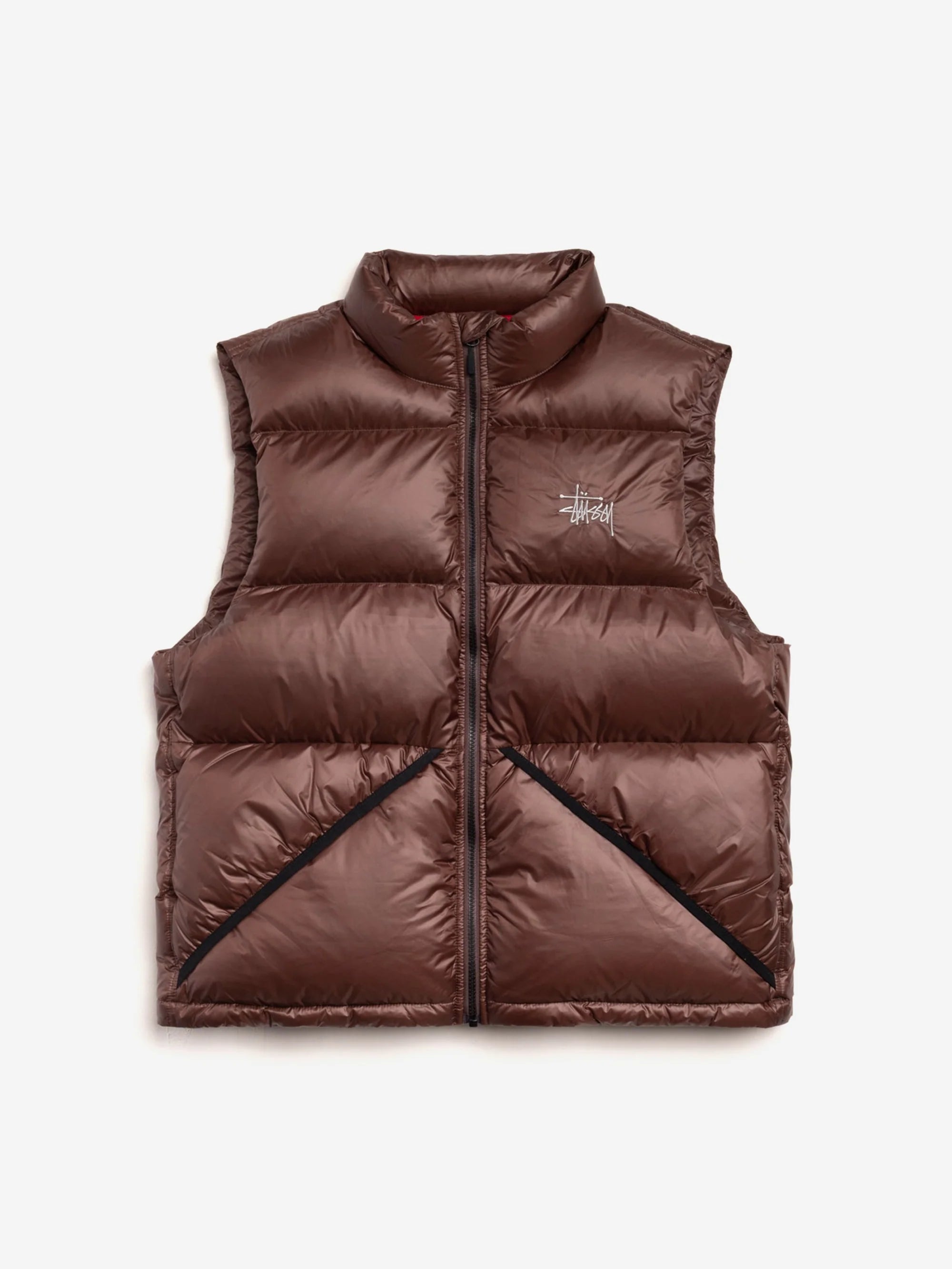 MICRO RIPSTOP DOWN VEST BROWN