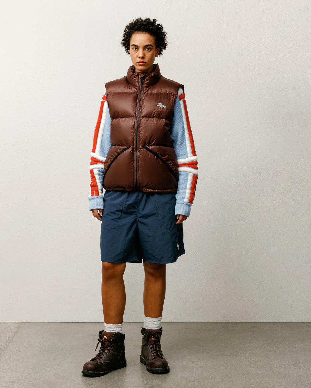 MICRO RIPSTOP DOWN VEST BROWN