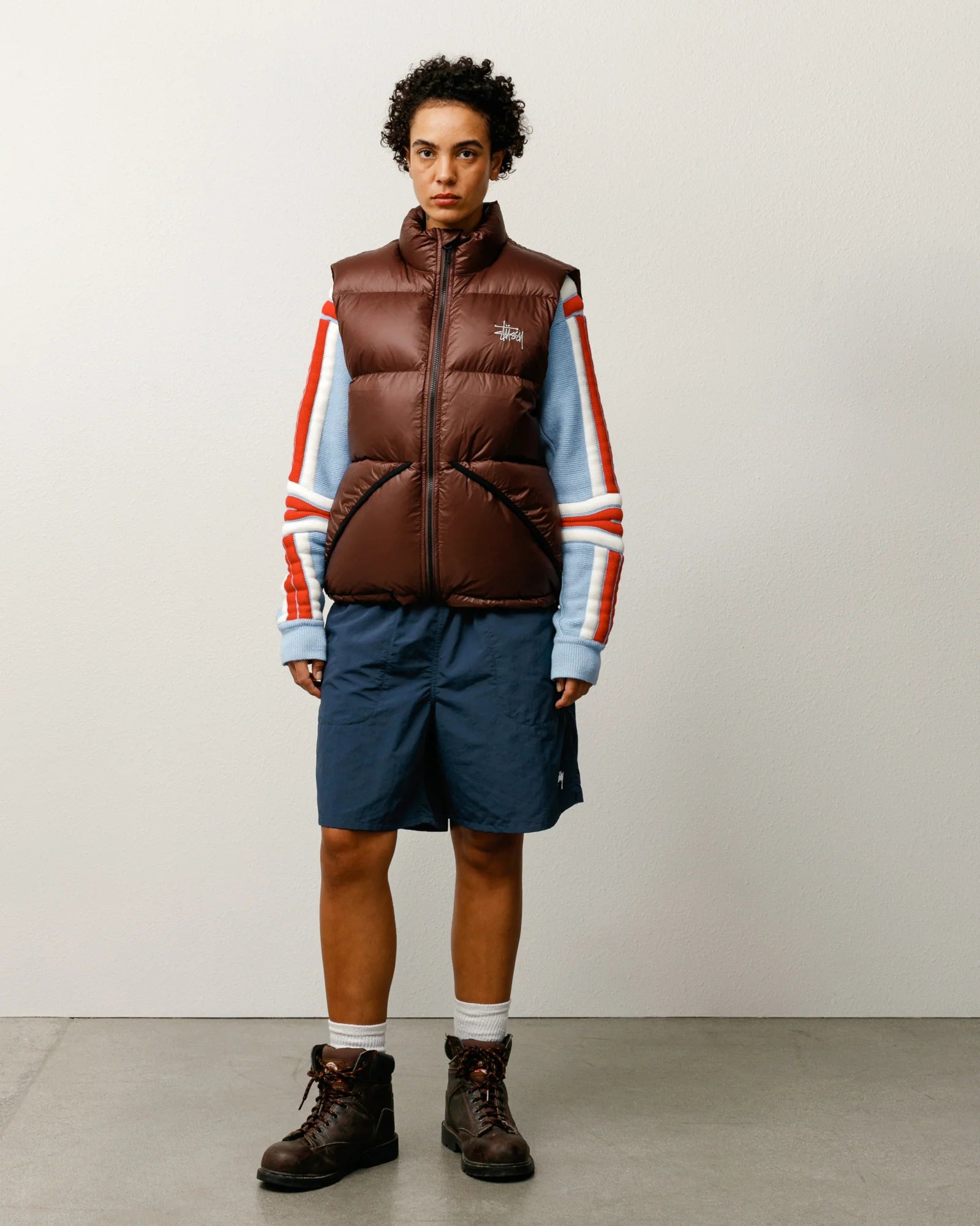 MICRO RIPSTOP DOWN VEST BROWN
