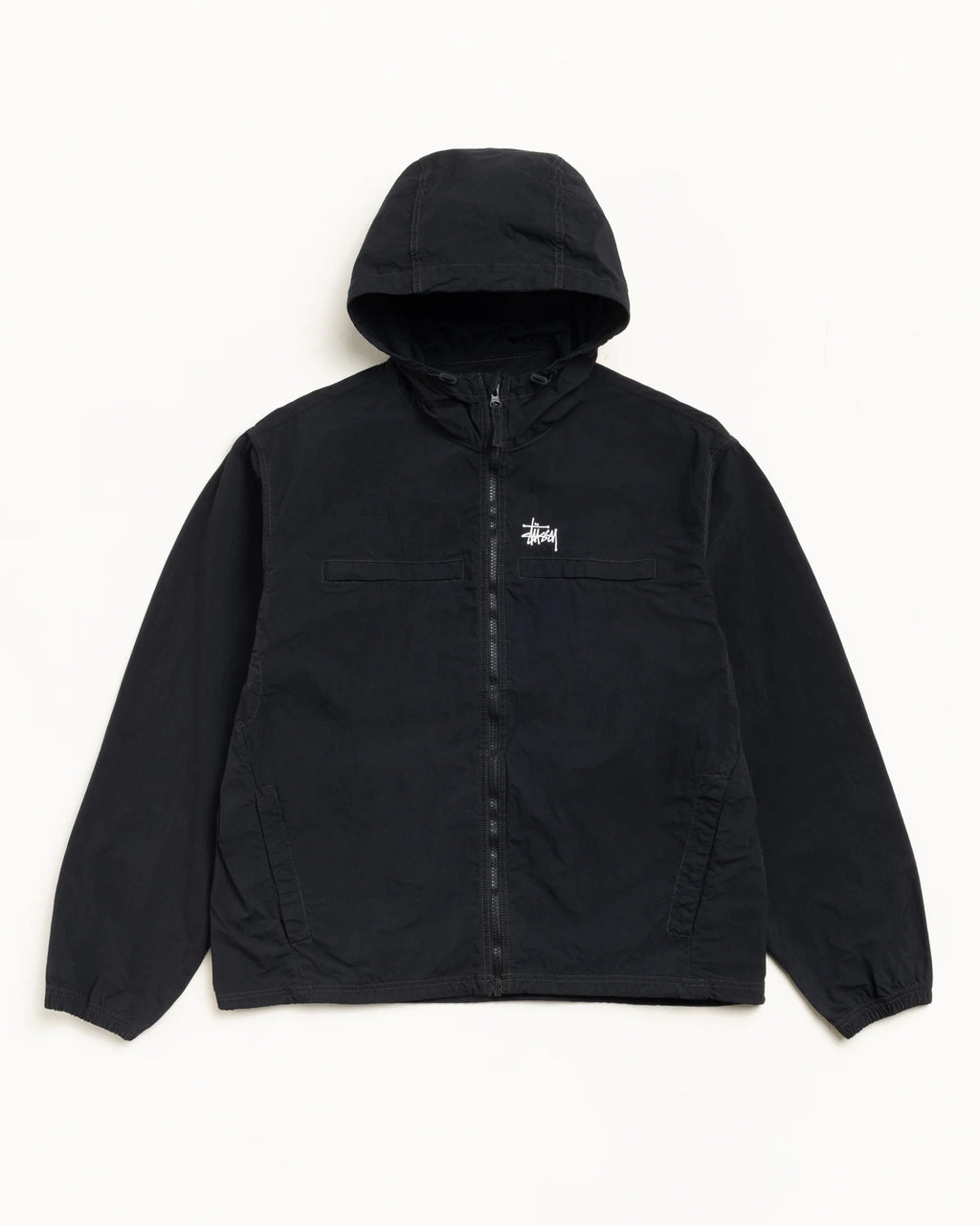 LIGHTWEIGHT HOODED JACKET BLACK