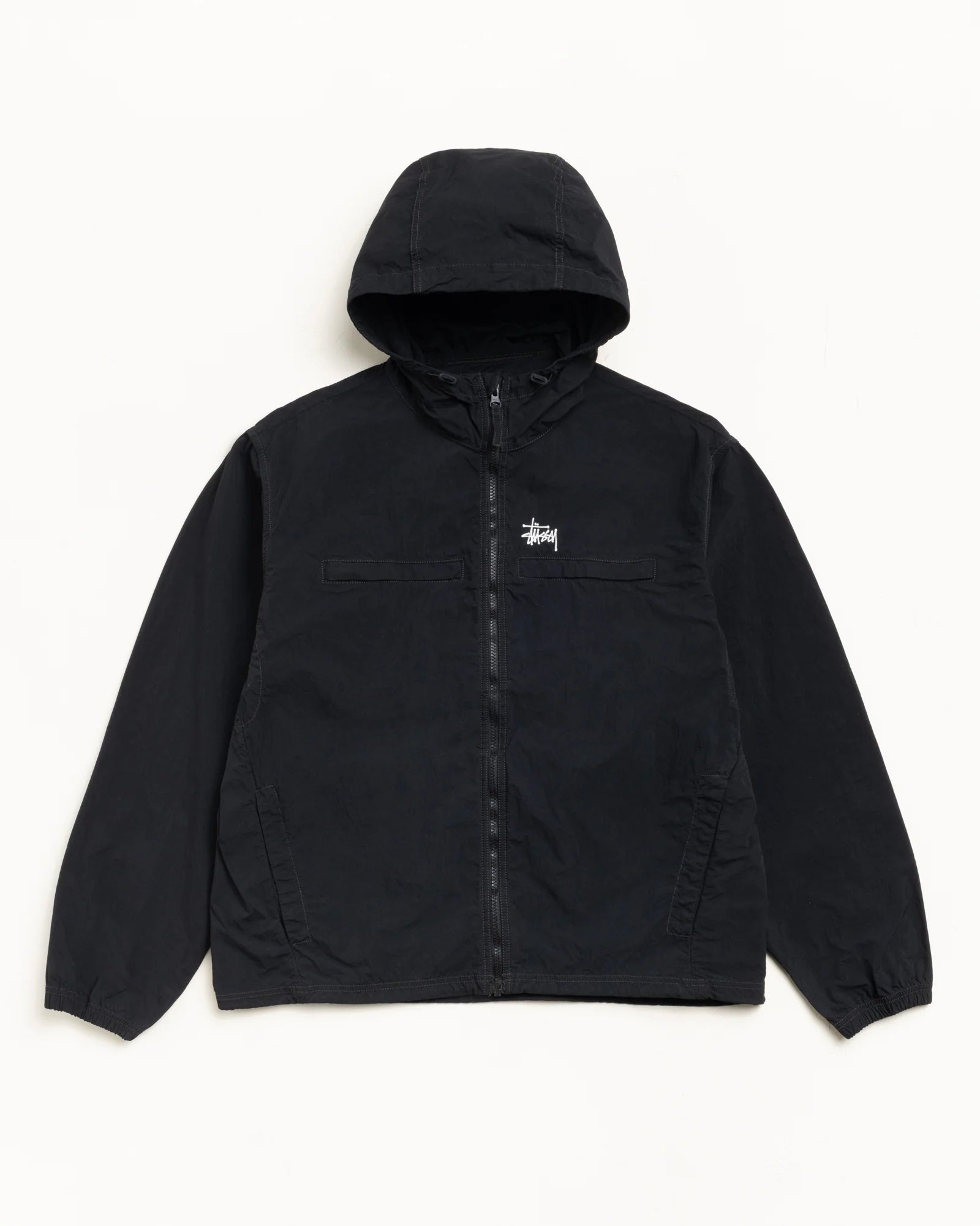 LIGHTWEIGHT HOODED JACKET BLACK