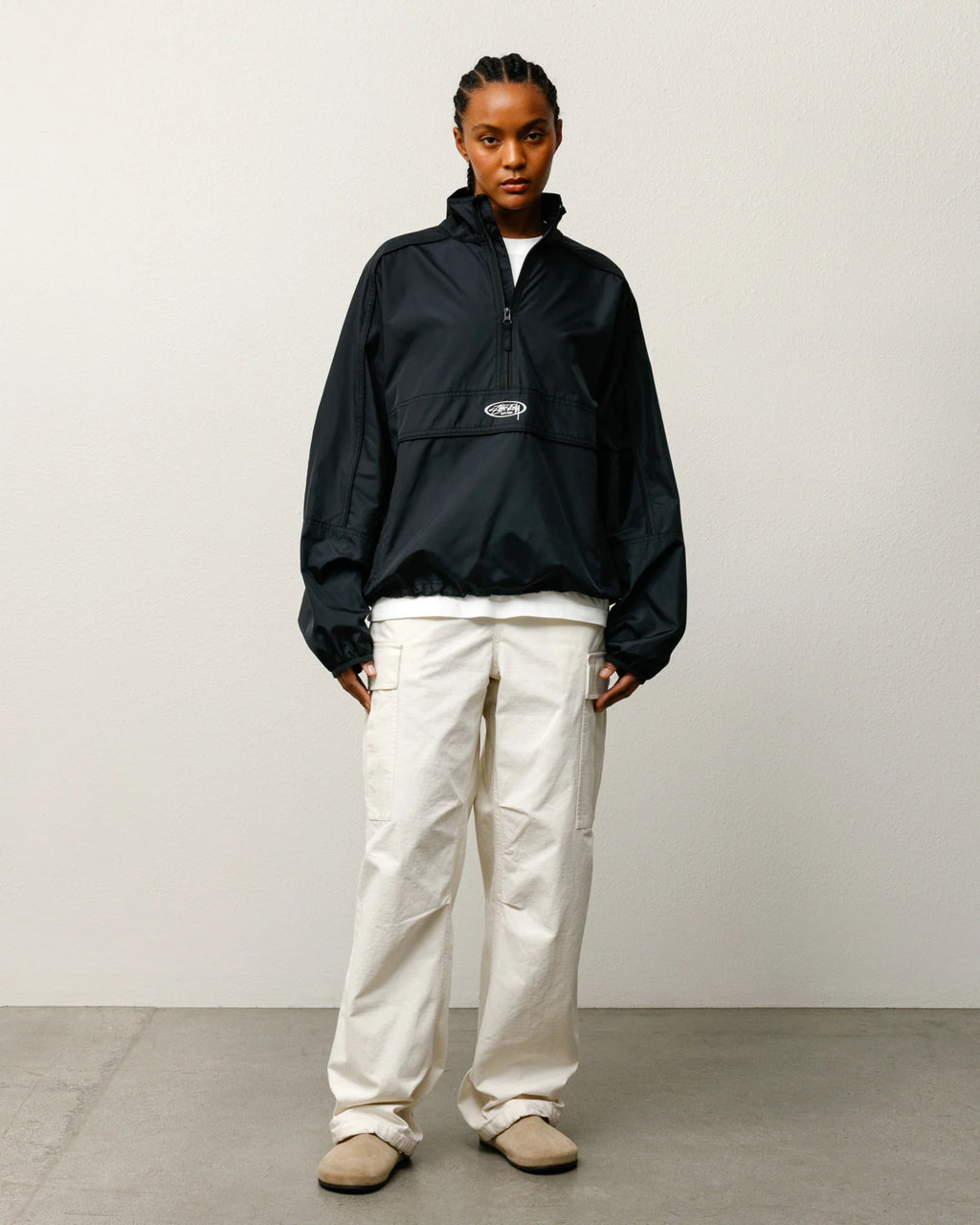 LIGHTWEIGHT PULLOVER JACKET BLACK