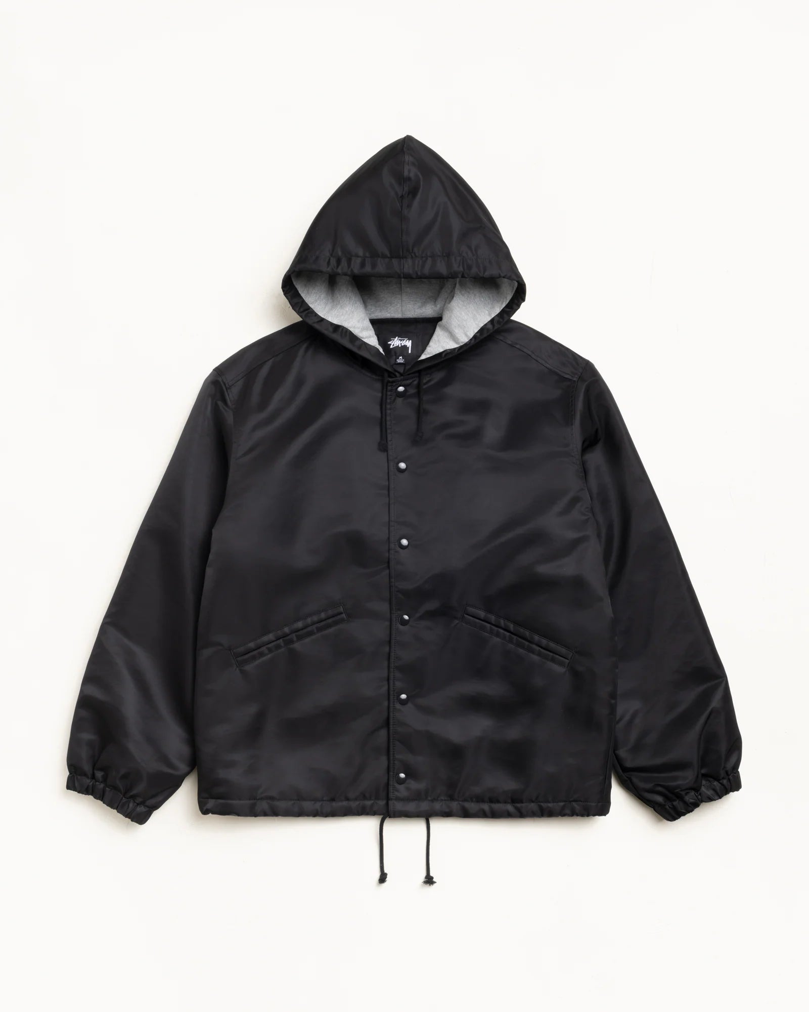 HOODED COACHES JACKET BLACK