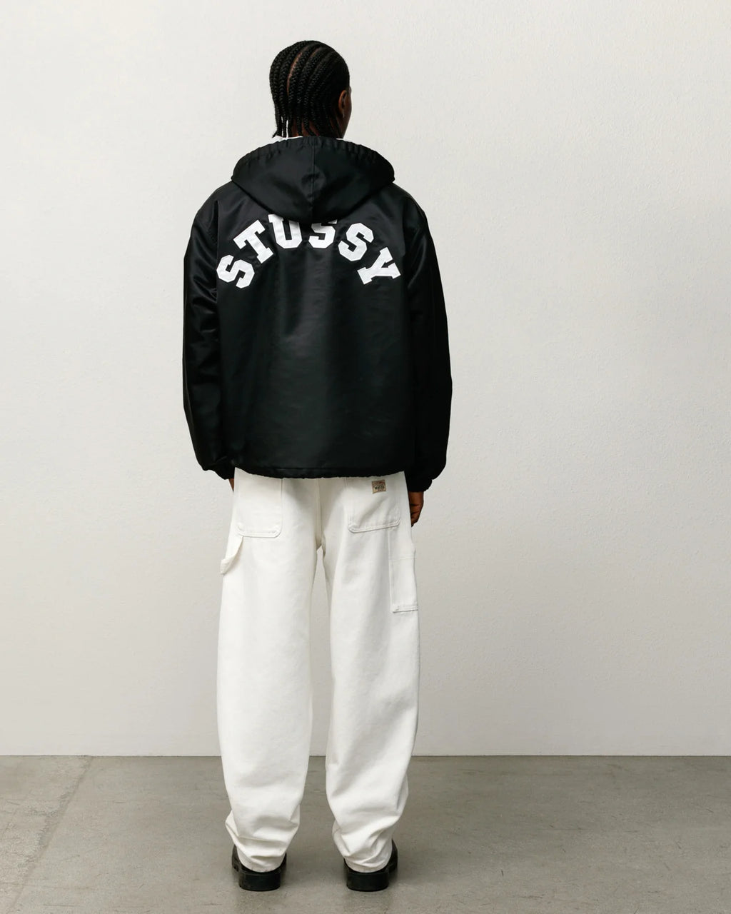 HOODED COACHES JACKET BLACK