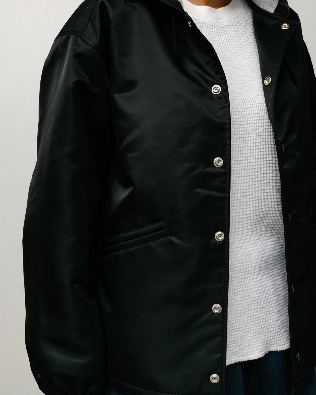 HOODED COACHES JACKET BLACK