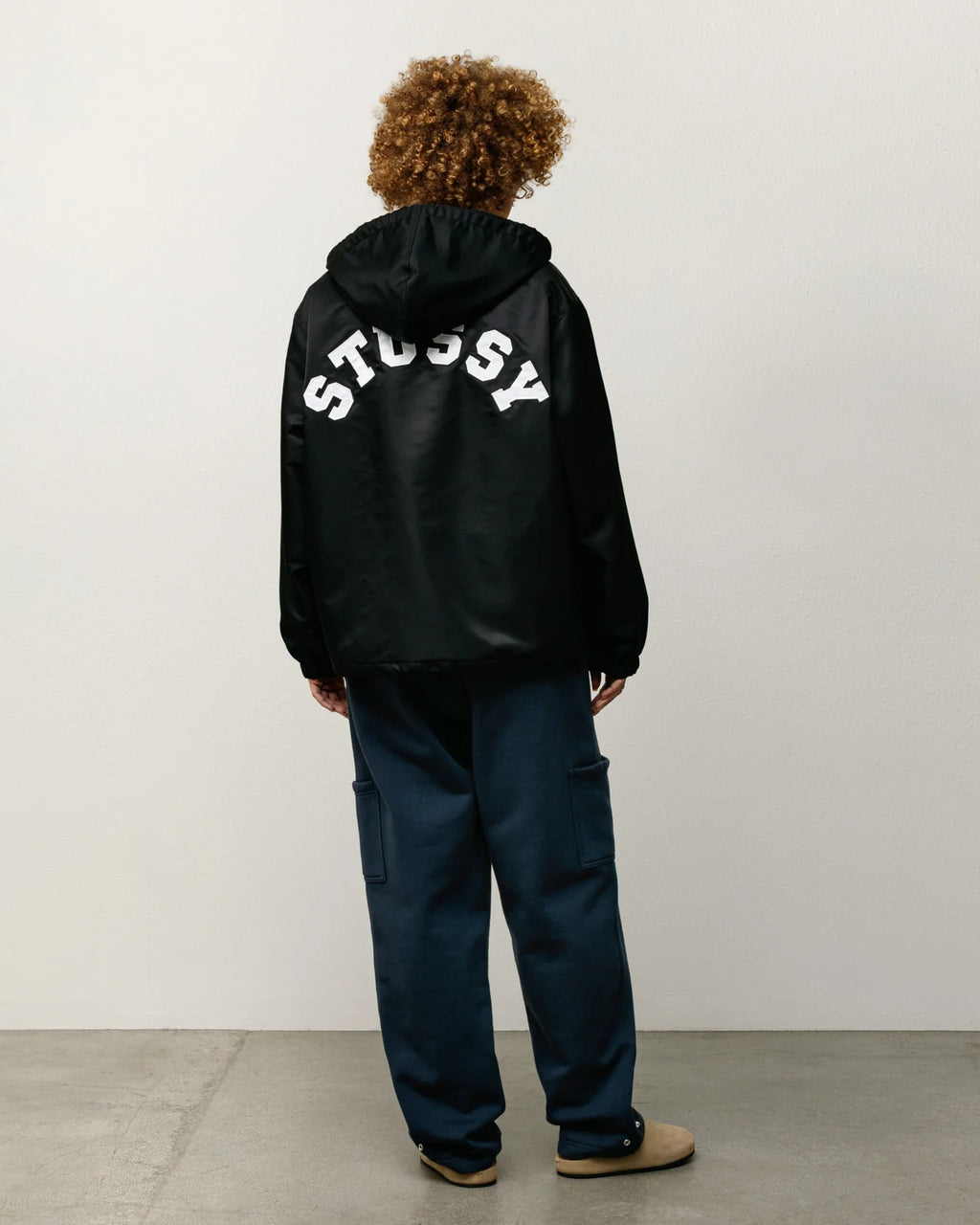HOODED COACHES JACKET BLACK
