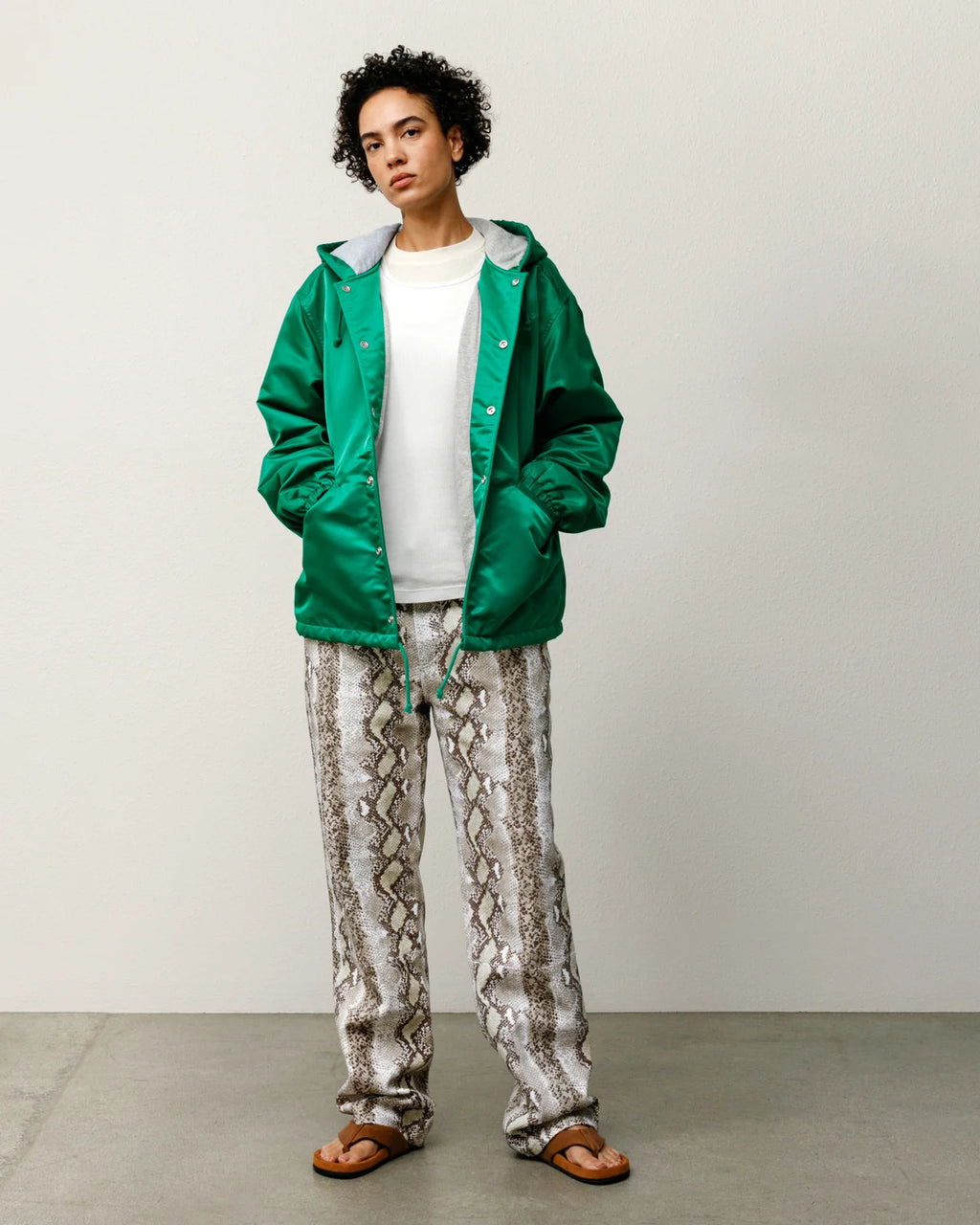HOODED COACHES JACKET GREEN