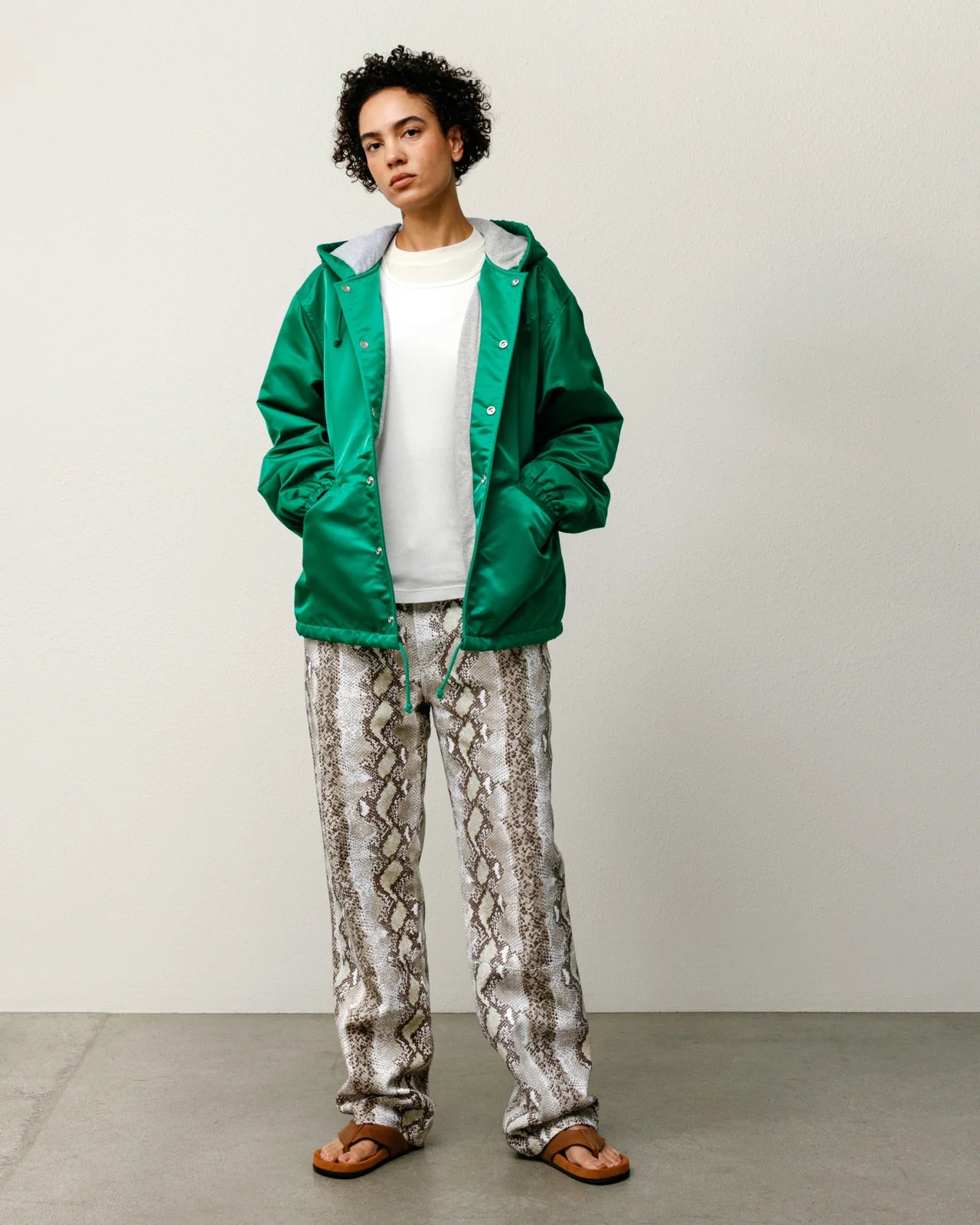 HOODED COACHES JACKET GREEN