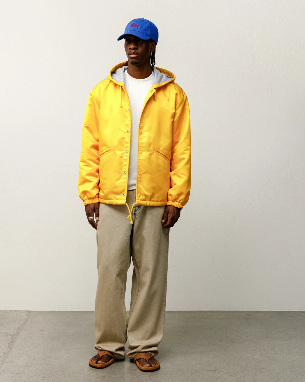 HOODED COACHES JACKET YELLOW