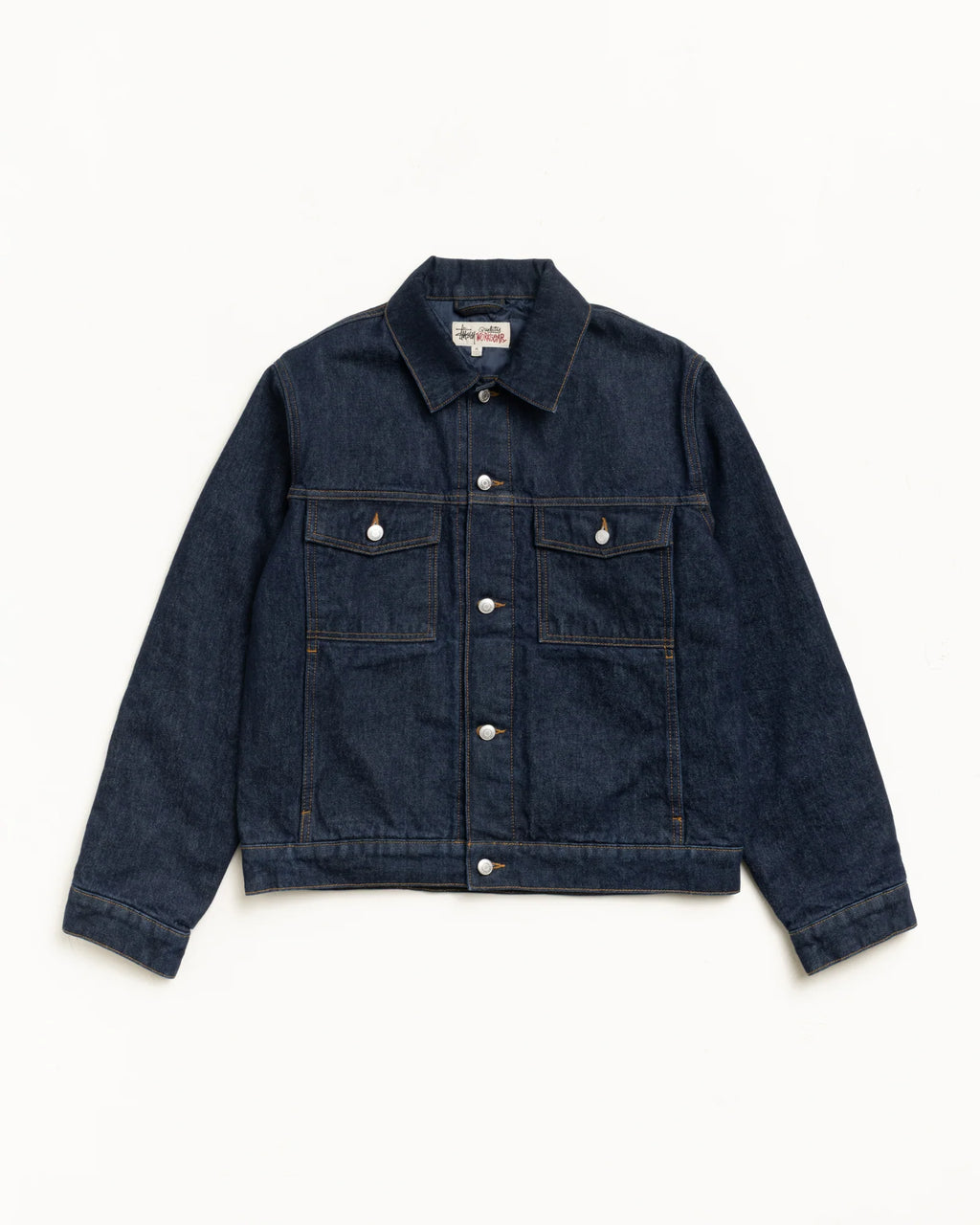 LINED DENIM TRUCKER JACKET RINSED INDIGO
