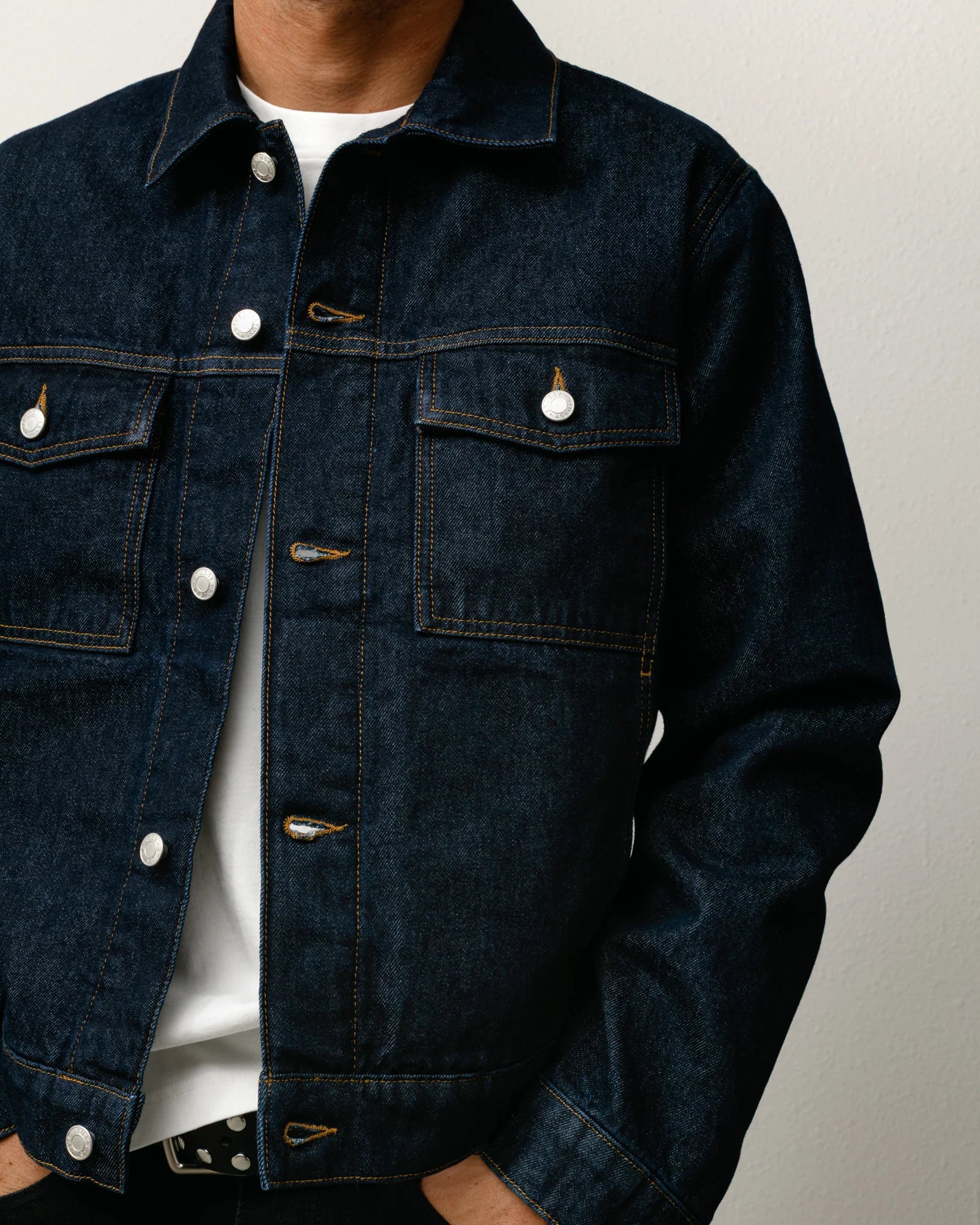 LINED DENIM TRUCKER JACKET RINSED INDIGO