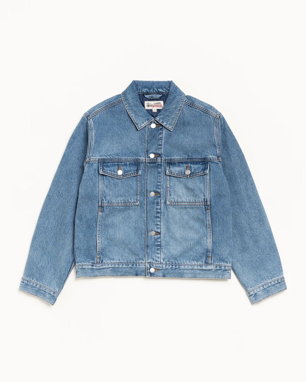 LINED DENIM TRUCKER INDIGO STONE