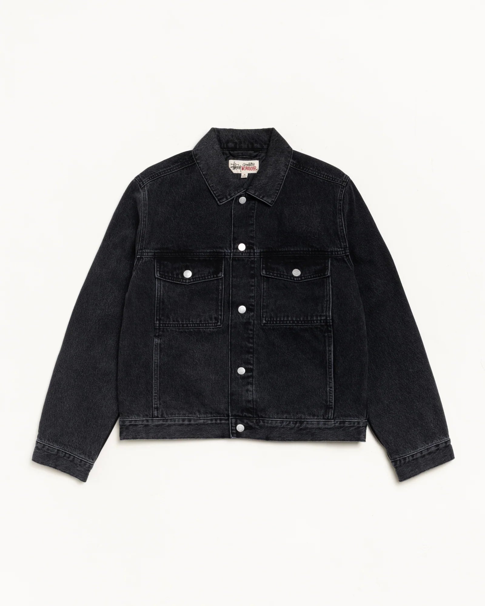 LINED DENIM TRUCKER VINTAGE BLACK