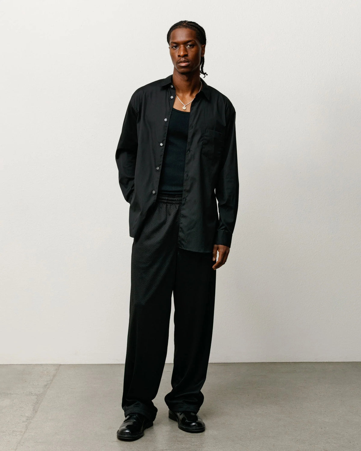 MESH TRACK PANT BLACK