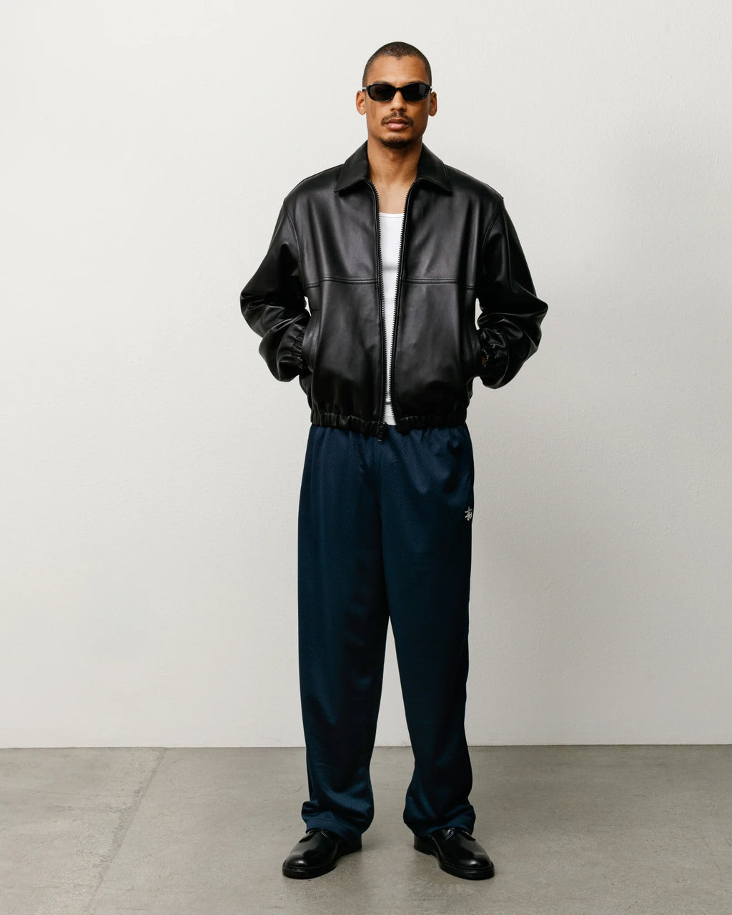 MESH TRACK PANT NAVY