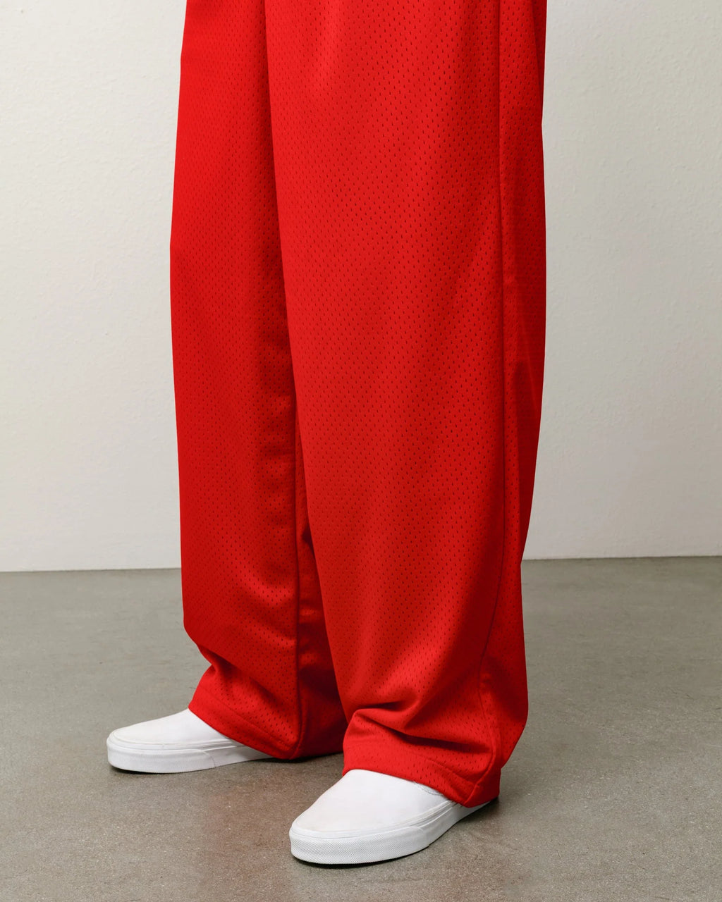 MESH TRACK PANT RED