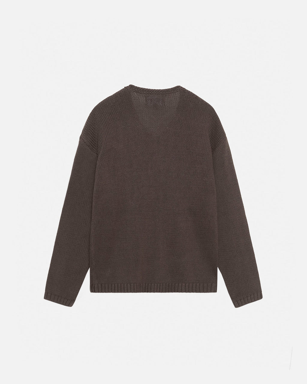 ROLL V-NECK LOGO SWEATER BROWN