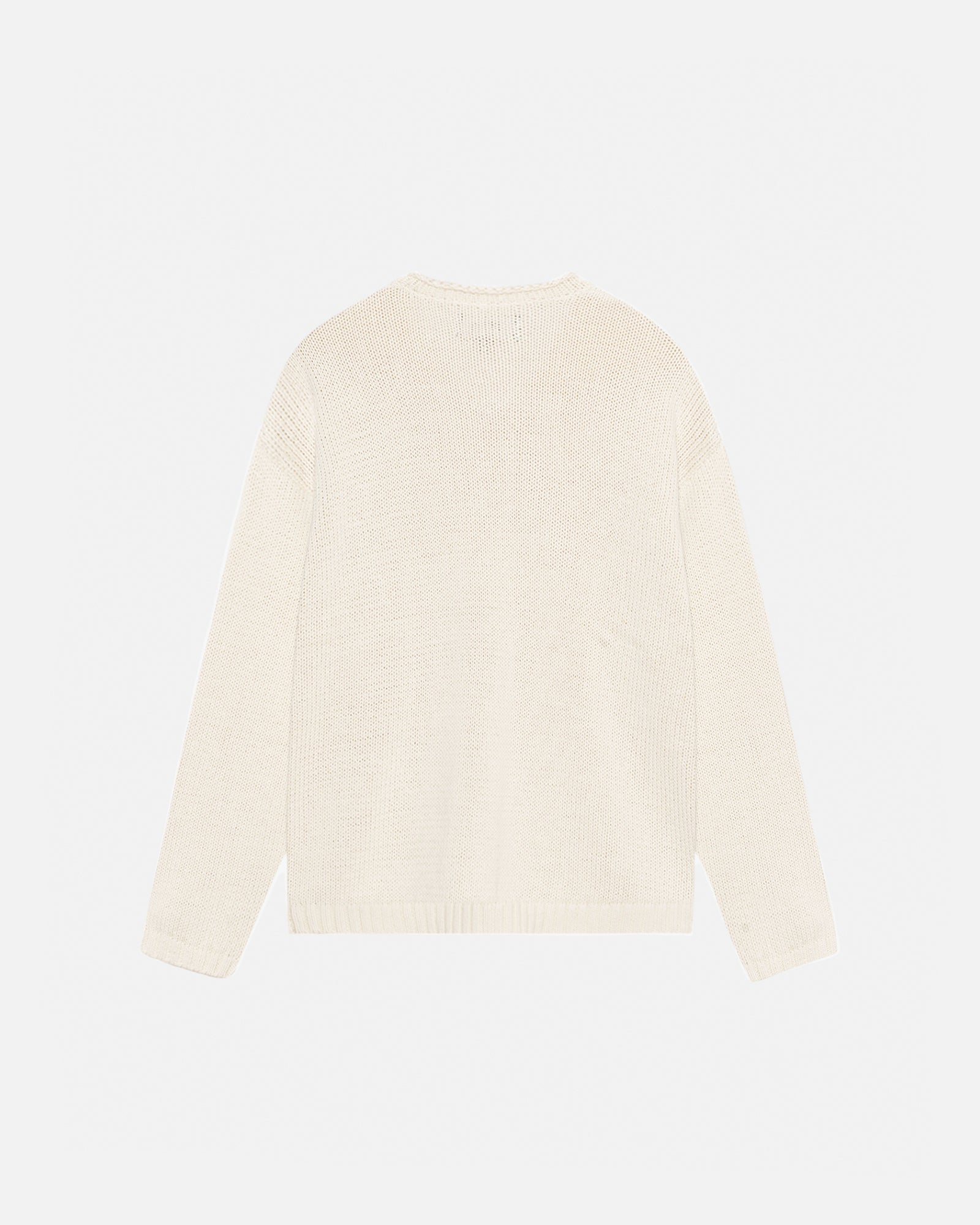 ROLL V-NECK LOGO SWEATER NATURAL
