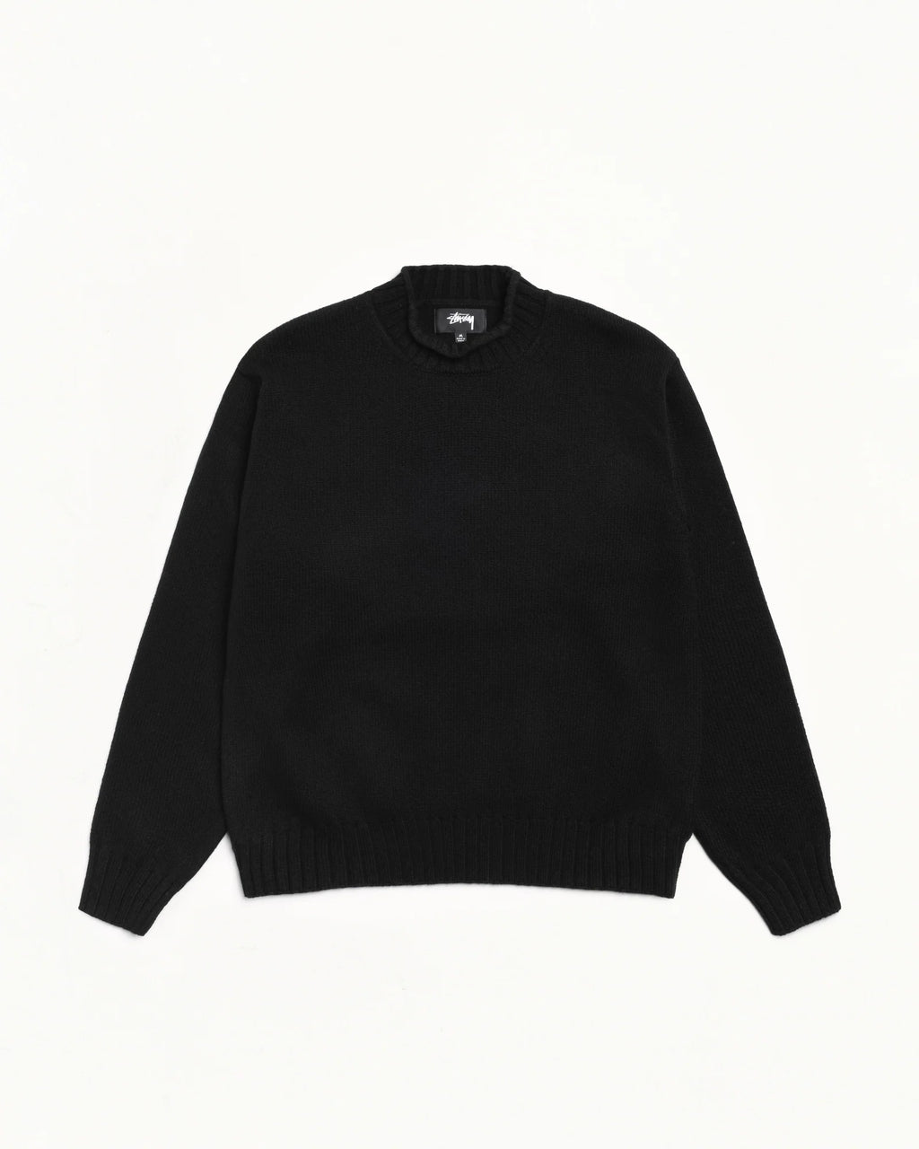 TONAL MOCK NECK SWEATER BLACK