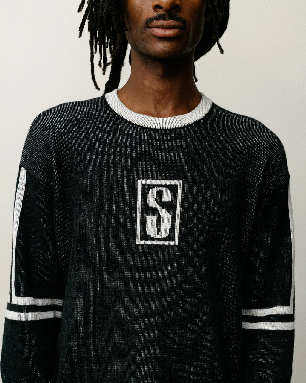 STUSSY ALPINE SWEATER BLACK