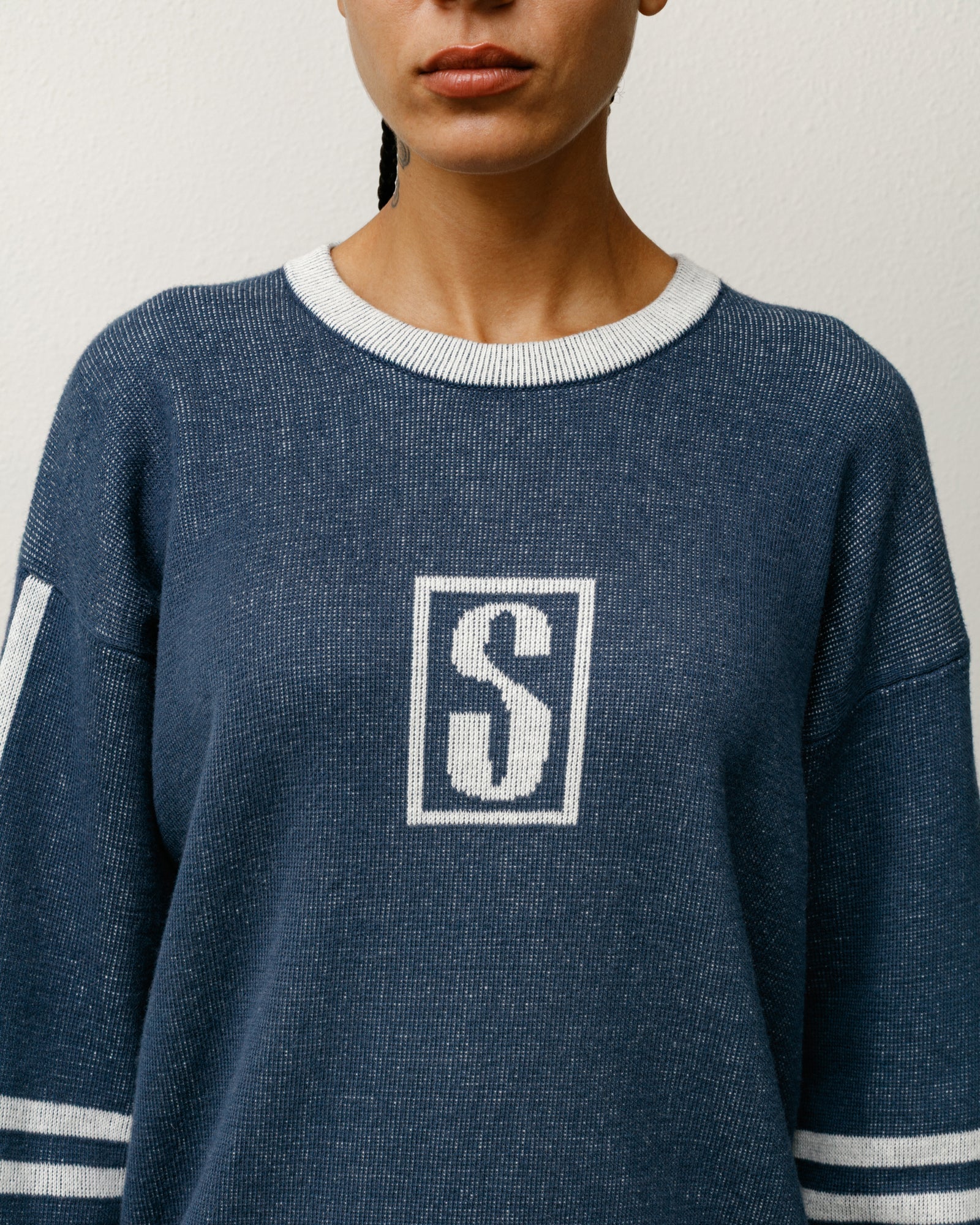 STUSSY ALPINE SWEATER BLUE