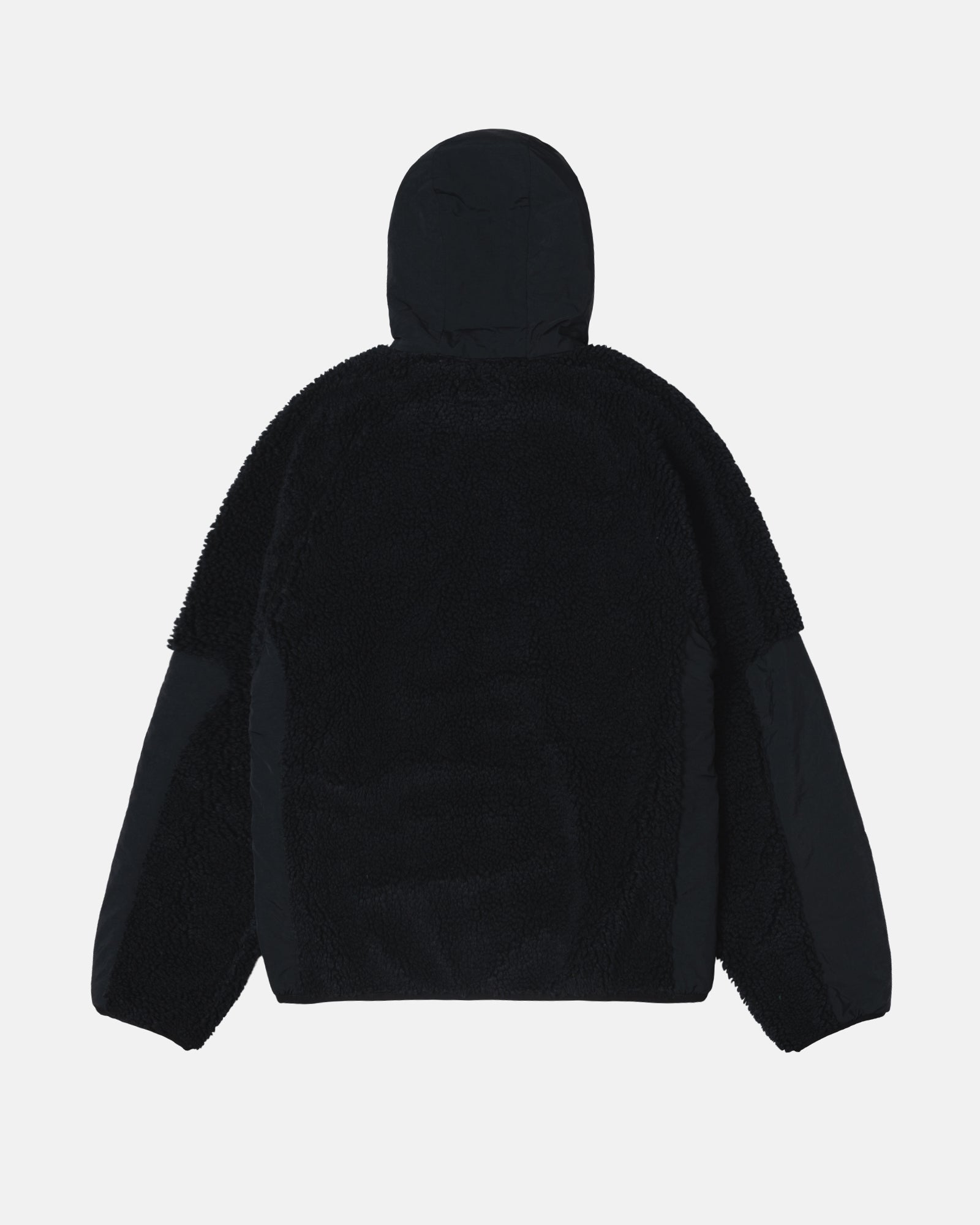 SHERPA PANELED HOODED JACKET