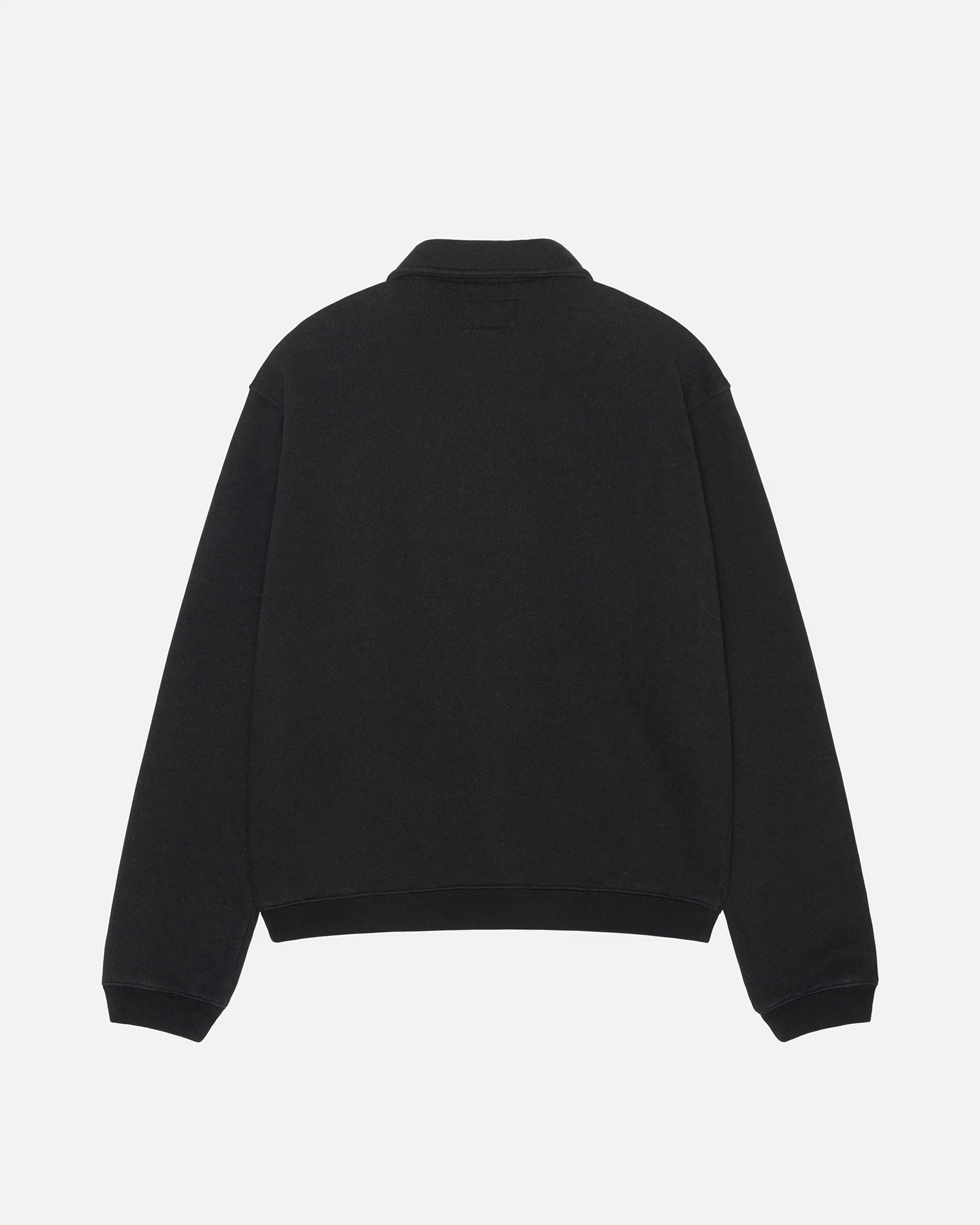 FLEECE ZIP MOCK BLACK