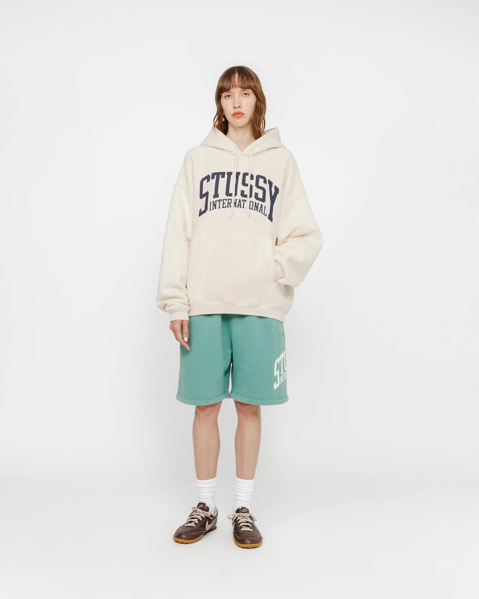 STUSSY INTL RELAXED HOOD IVORY