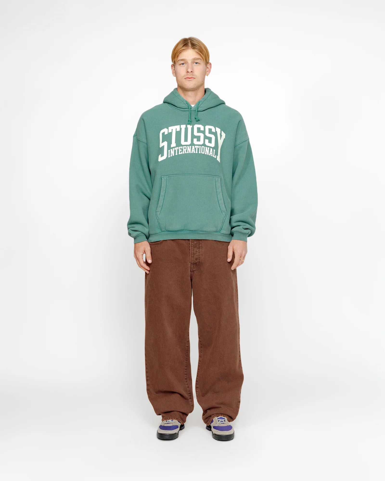 STUSSY INTL RELAXED HOOD TEAL