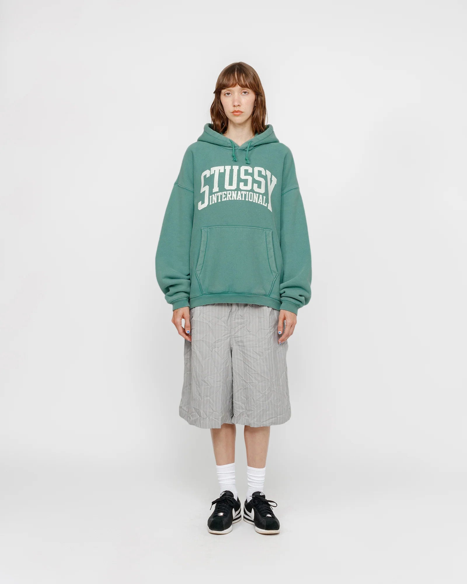 STUSSY INTL RELAXED HOOD TEAL