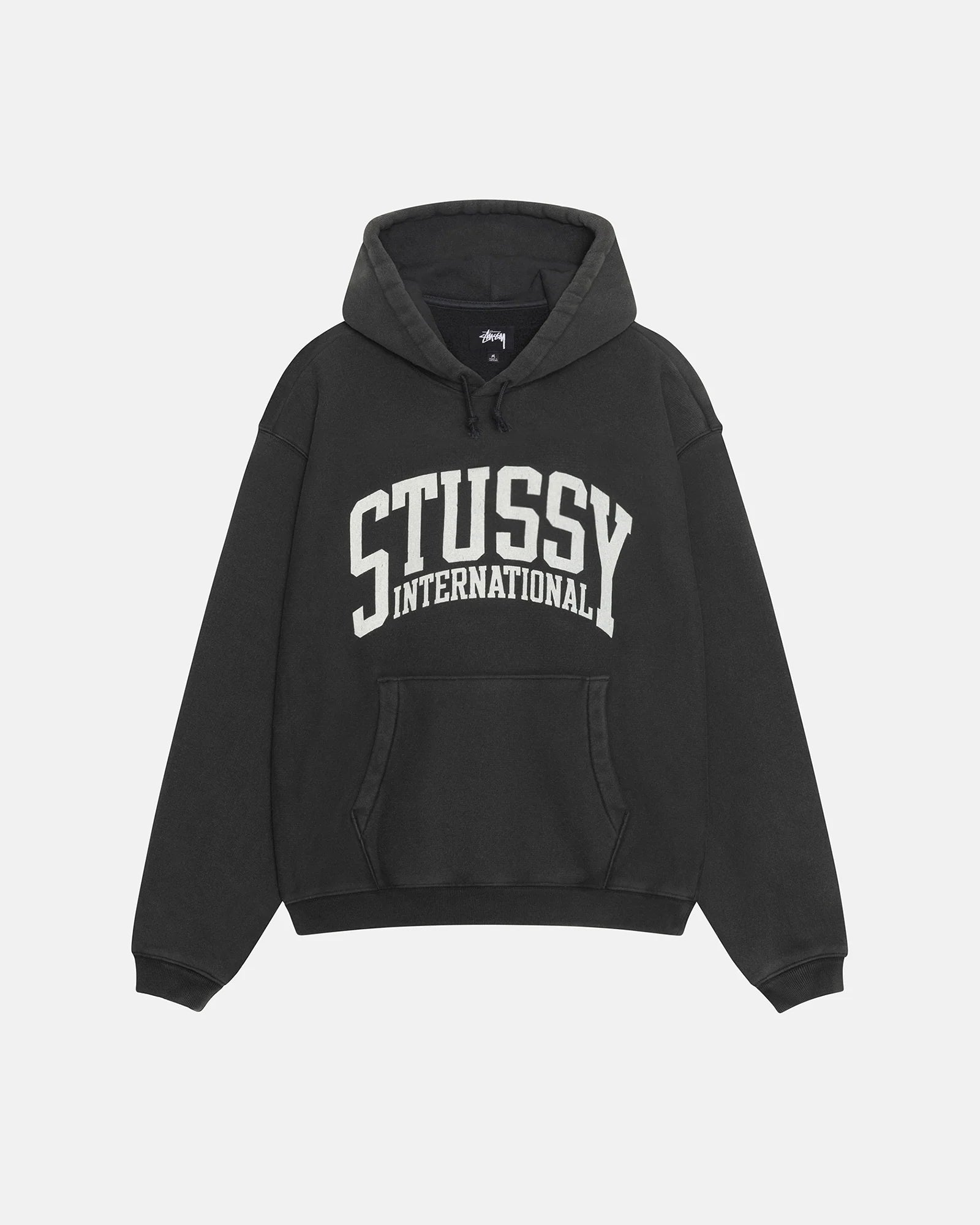 STUSSY INTL RELAXED HOOD WASHED BLACK