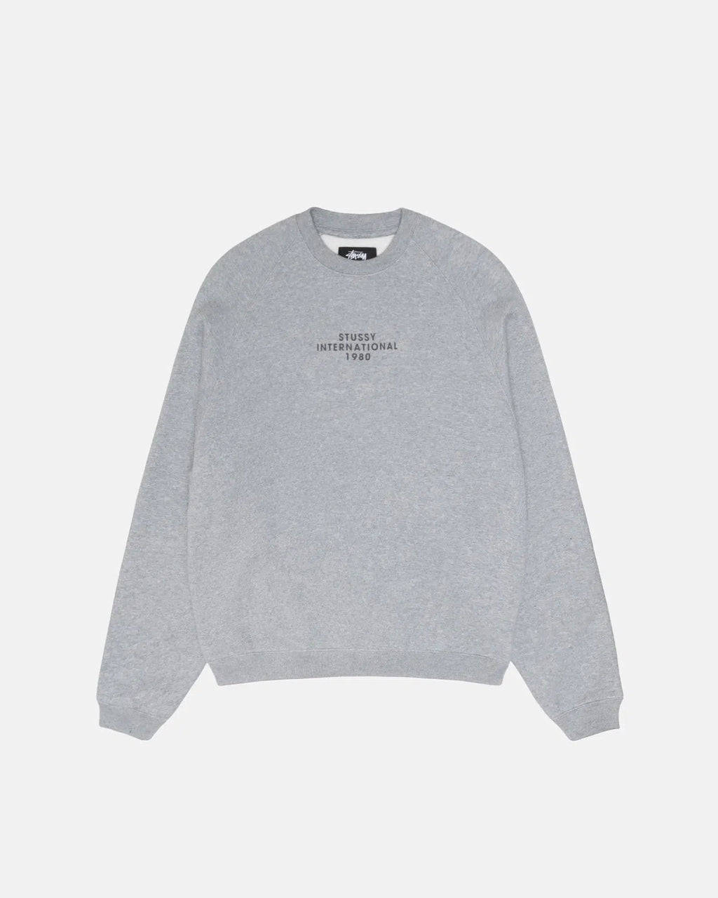 RAGLAN SLEEVE CREW GREY HEATHER
